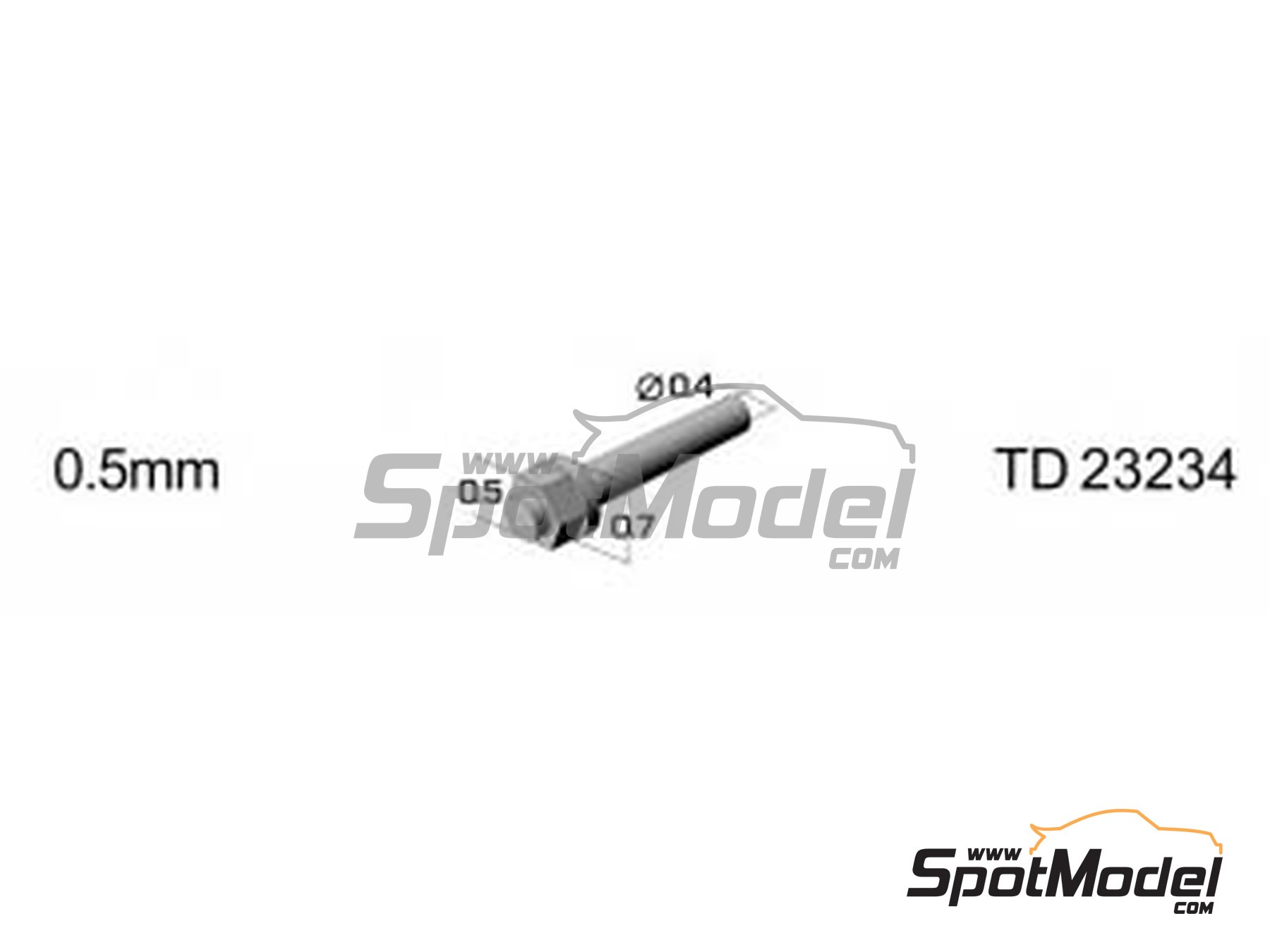 Image 1: Tuerca hexagonal con tornillo de 0.5mm | Tuercas fabricado por Top Studio (ref.&nbsp;TD23234)