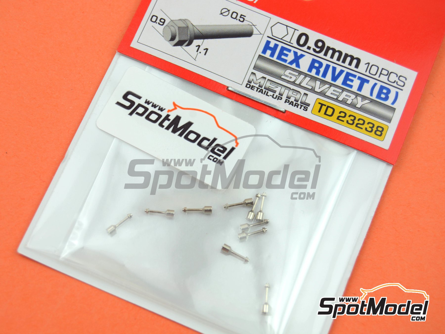 Image 3: Hex nut with bolt 0.9mm | Nuts manufactured by Top Studio (ref.&nbsp;TD23238)