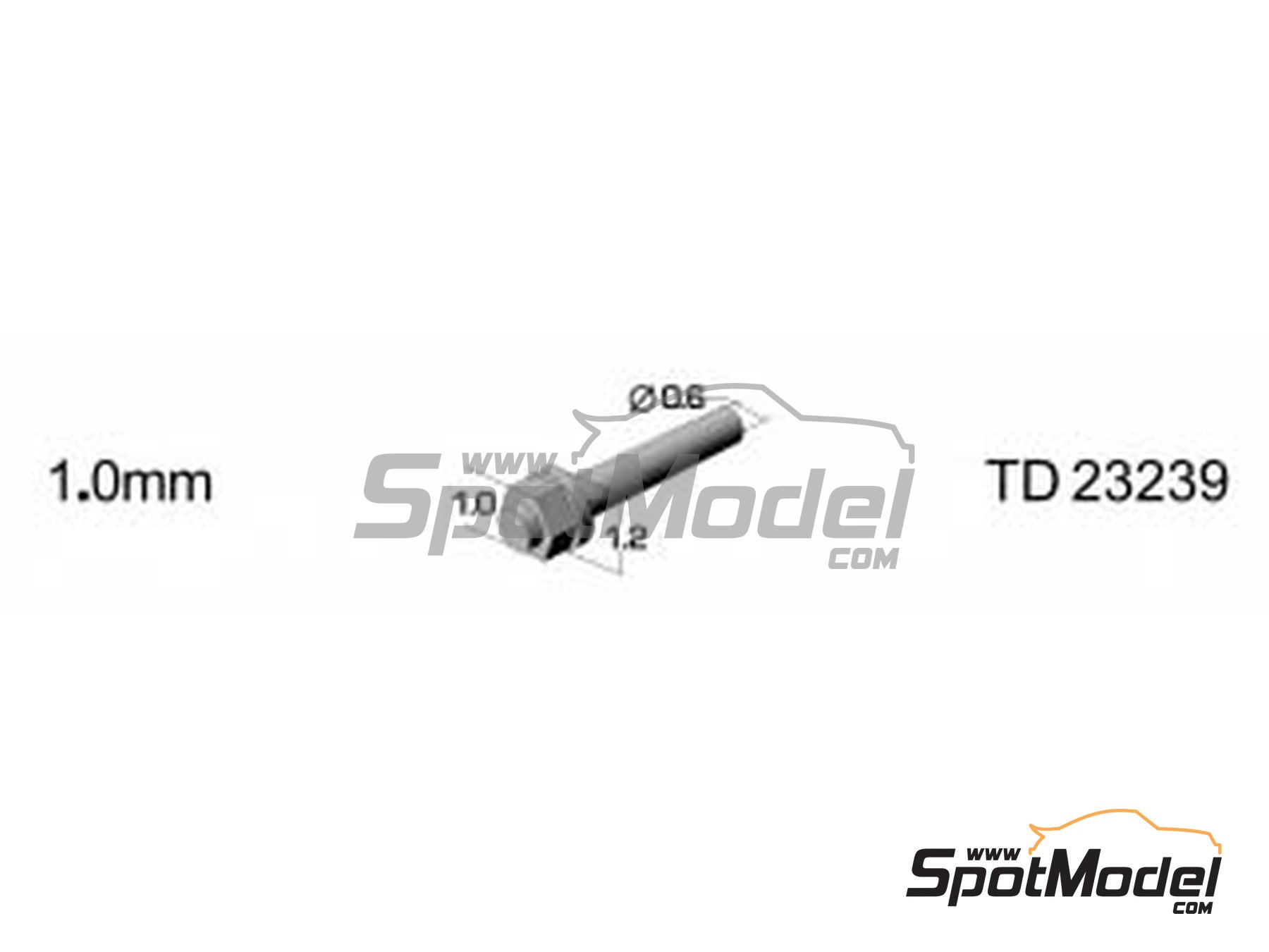 Image 1: Tuerca hexagonal con tornillo de 1.0mm | Tuercas fabricado por Top Studio (ref. TD23239)