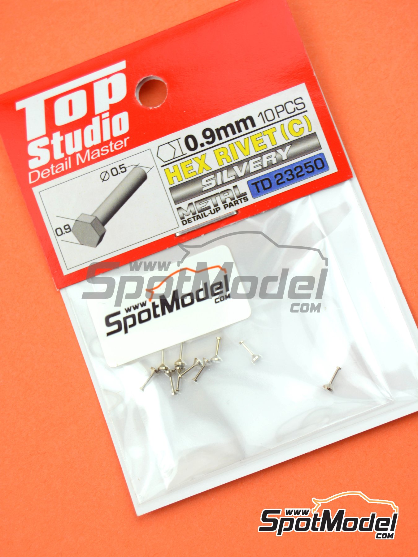 Top Studio: Nuts - Hex nuts 0.9mm - 10 units (ref. TD23250) | SpotModel