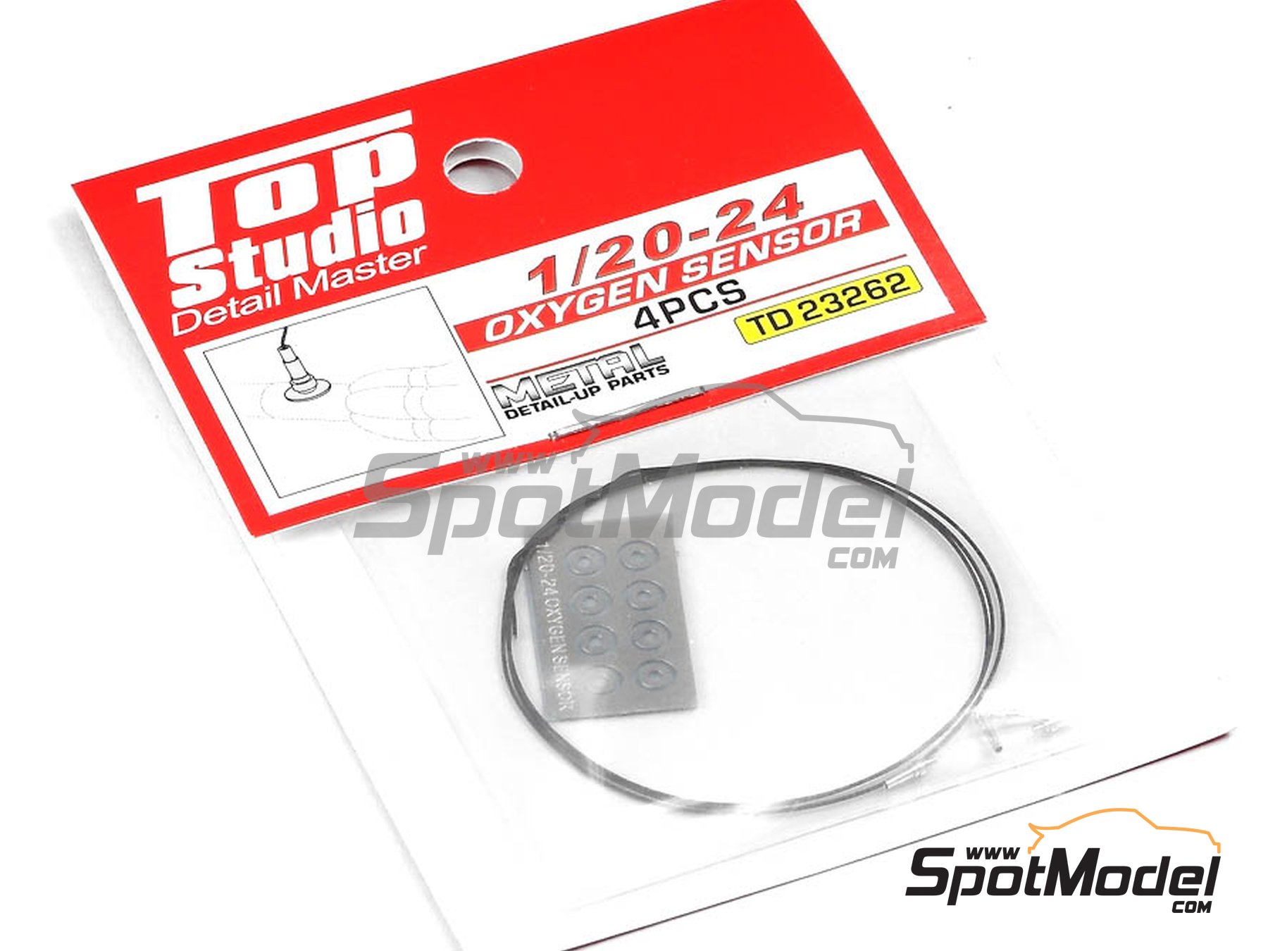 Image 1: Oxygen sensor | Detail in 1/20 scale manufactured by Top Studio (ref.&nbsp;TD23262)