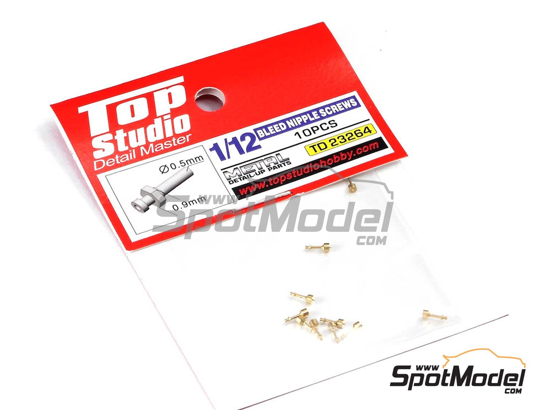 Image 1: Bleed nipple screws | Detail in 1/12 scale manufactured by Top Studio (ref.&nbsp;TD23264)