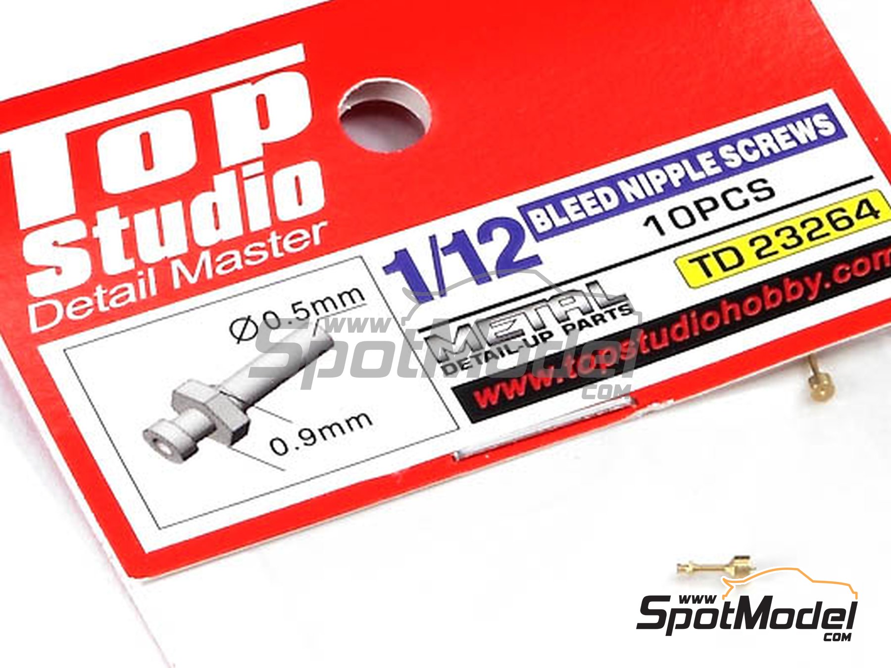 Image 2: Bleed nipple screws | Detail in 1/12 scale manufactured by Top Studio (ref.&nbsp;TD23264)