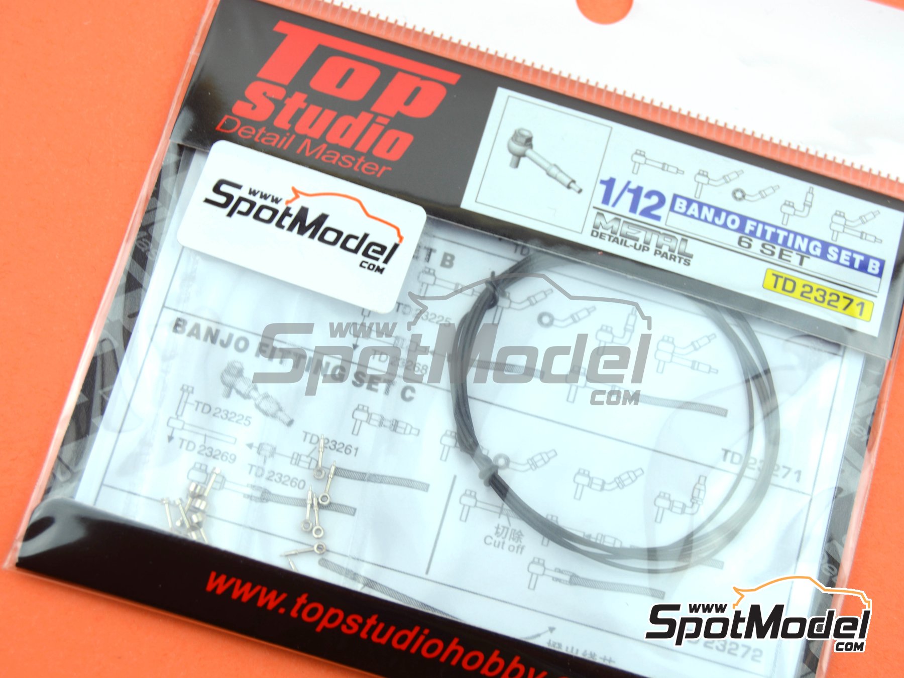 Image 6: Banjo fitting set | Detail in 1/12 scale manufactured by Top Studio (ref. TD23271)