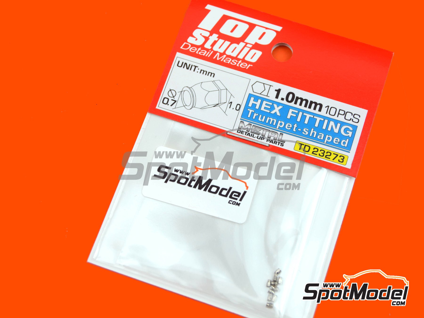 Image 6: Hex fitting trumpet shaped 1.0mm for hydraulic pipes | Nuts manufactured by Top Studio (ref.&nbsp;TD23273)