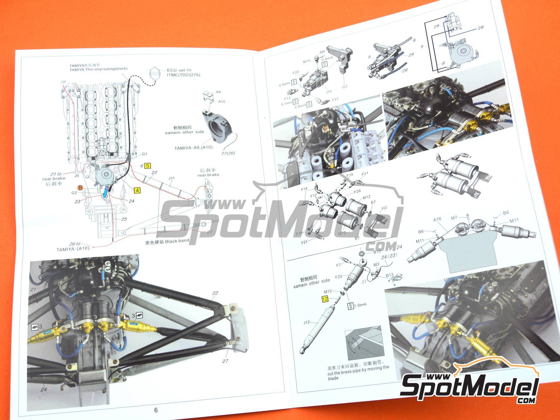 Image 27: Williams Renault FW14B - Motor RS4 -  1992 | Set de mejora y detallado en escala 1/12 fabricado por Top Studio (ref. TD23281)