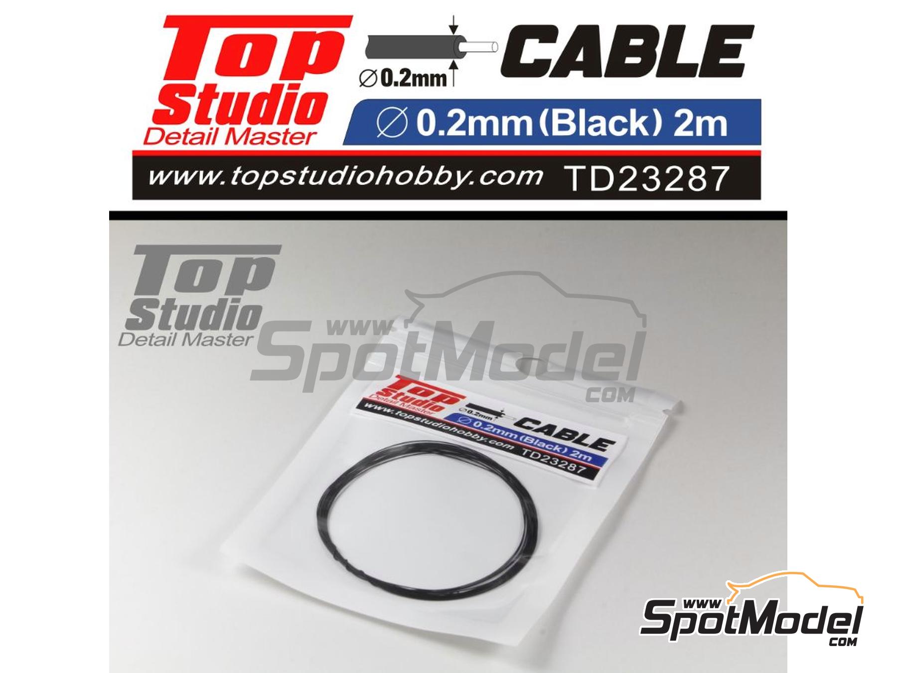 Image 1: Black wire 0,2 mm diameter and 2 meters long | Piping cord manufactured by Top Studio (ref.&nbsp;TD23287)