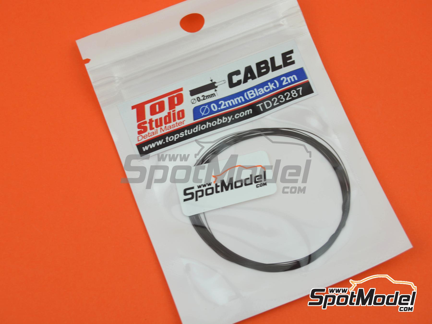 Image 2: Black wire 0,2 mm diameter and 2 meters long | Piping cord manufactured by Top Studio (ref.&nbsp;TD23287)