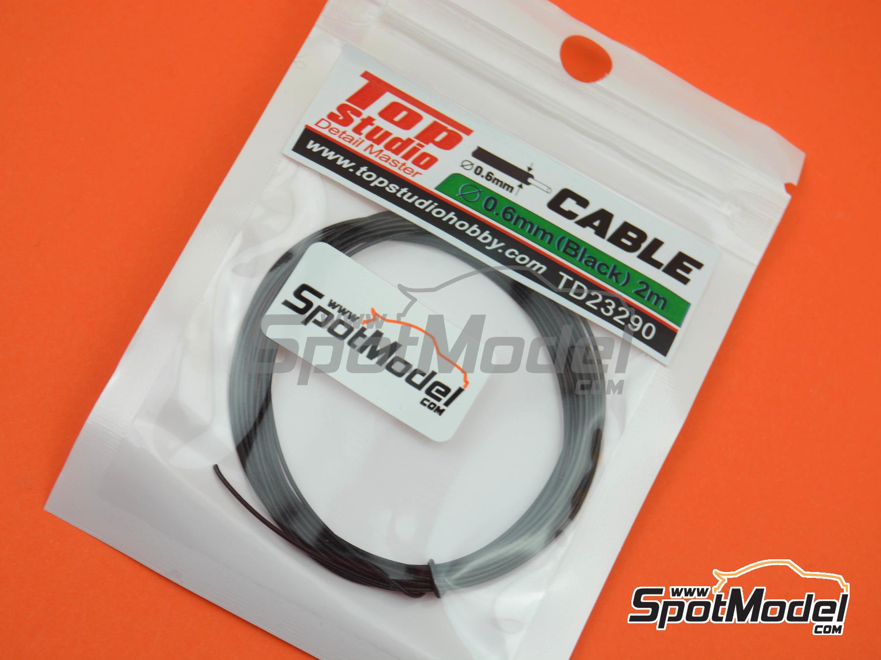 Image 2: Black wire 0,6 mm diameter and 2 meters long | Piping cord manufactured by Top Studio (ref.&nbsp;TD23290)