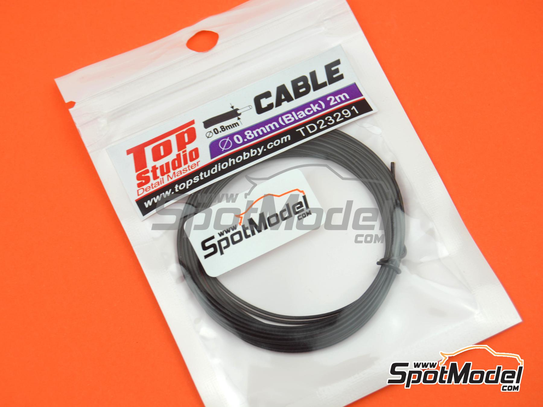 Image 2: Black wire 0,8 mm diameter and 2 meters long | Piping cord manufactured by Top Studio (ref.&nbsp;TD23291)