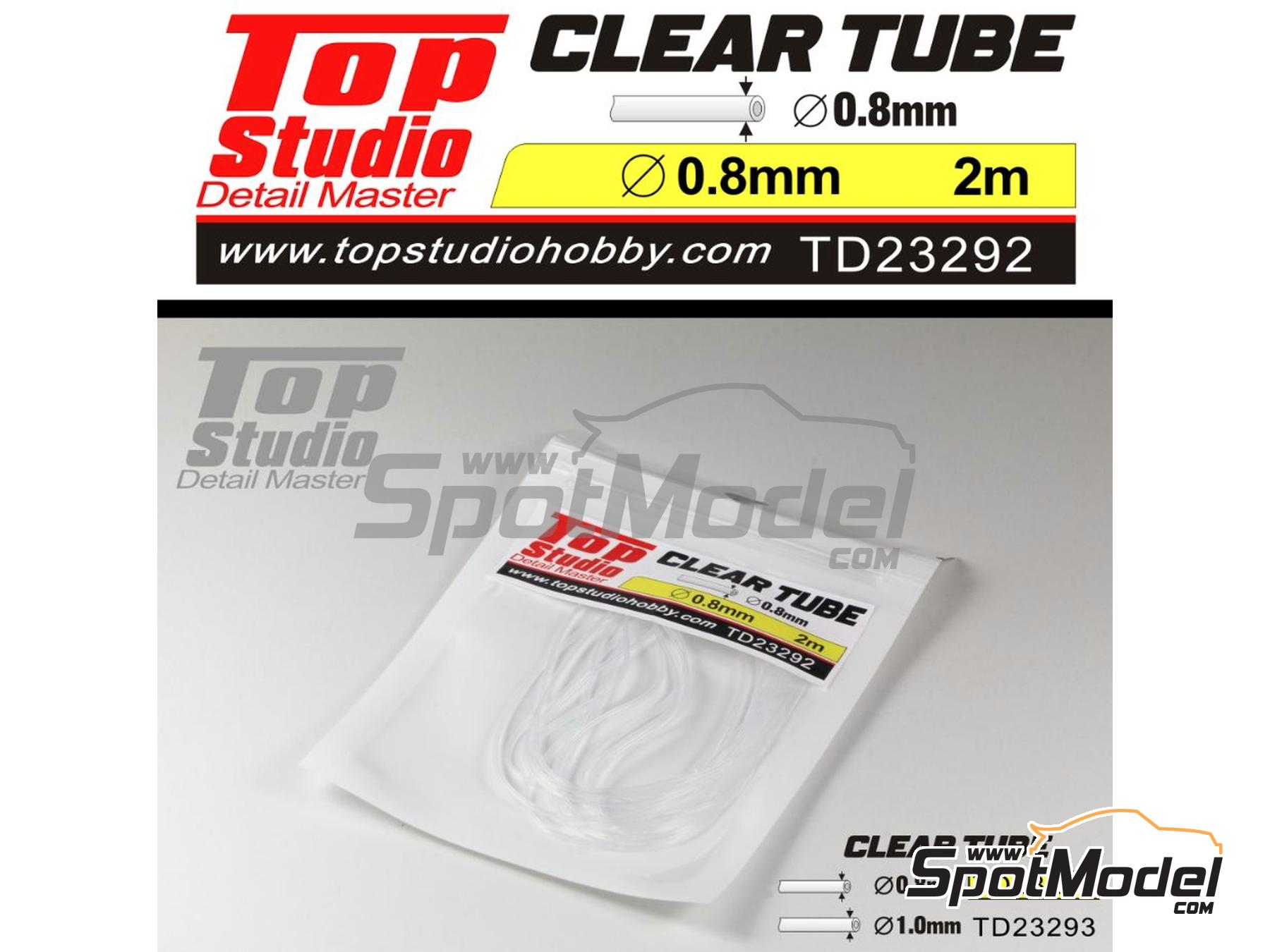 Image 1: Clear tube 0,8 mm diameter and 2 meters long | Pipe manufactured by Top Studio (ref.&nbsp;TD23292)