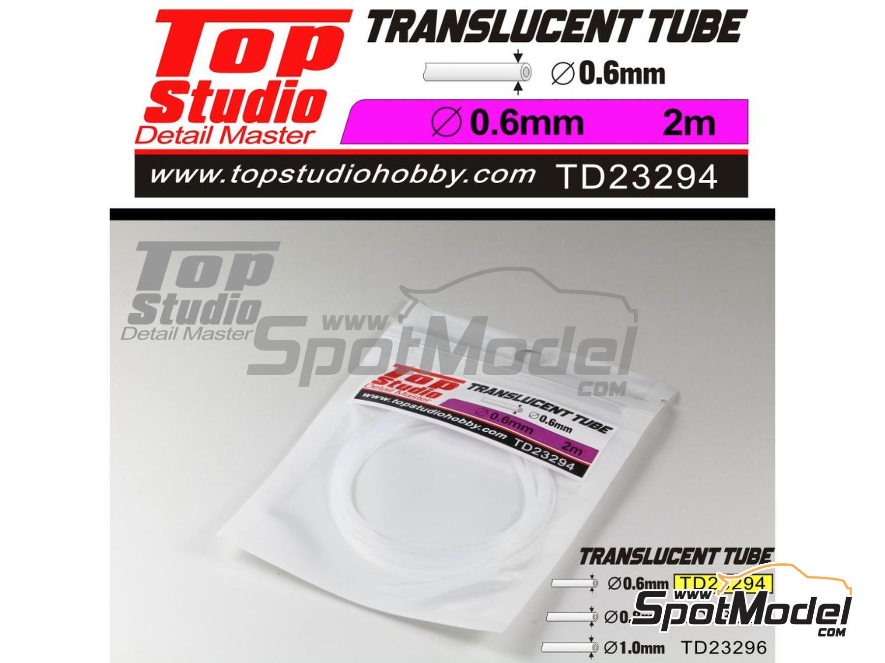 Image 1: Translucent tube 0,6 mm diameter and 2 meters long | Pipe manufactured by Top Studio (ref. TD23294)