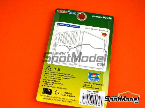 Image 2: Brocas de medidas 1.8mm a 2.5mm | Broca fabricado por Trumpeter (ref.&nbsp;09956, tambien 9580208099569)