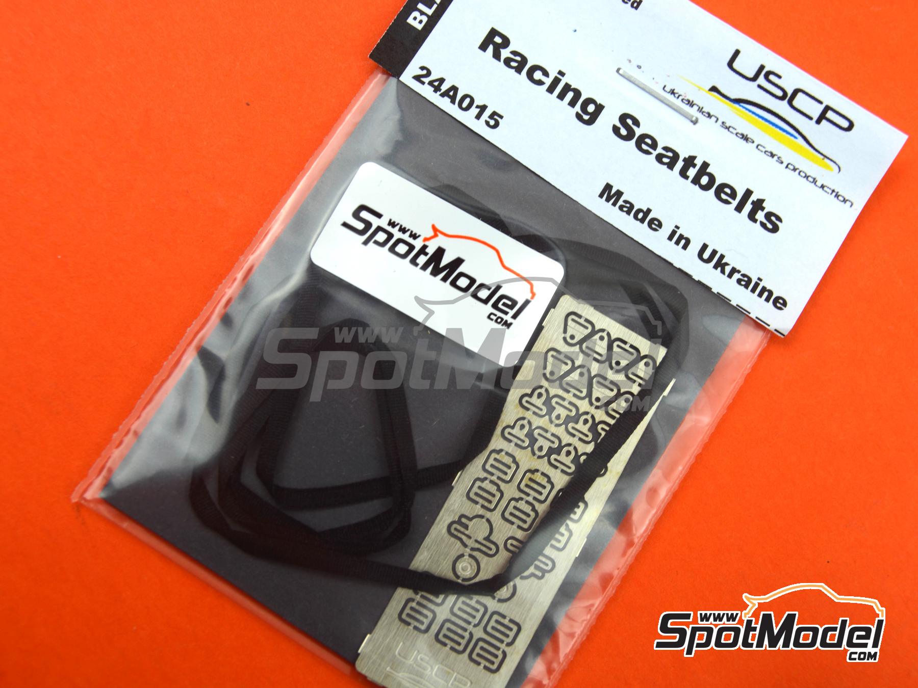 Image 4: Racing seatbelts - black | Seatbelts in 1/24 scale manufactured by USCP (ref.&nbsp;24A015)