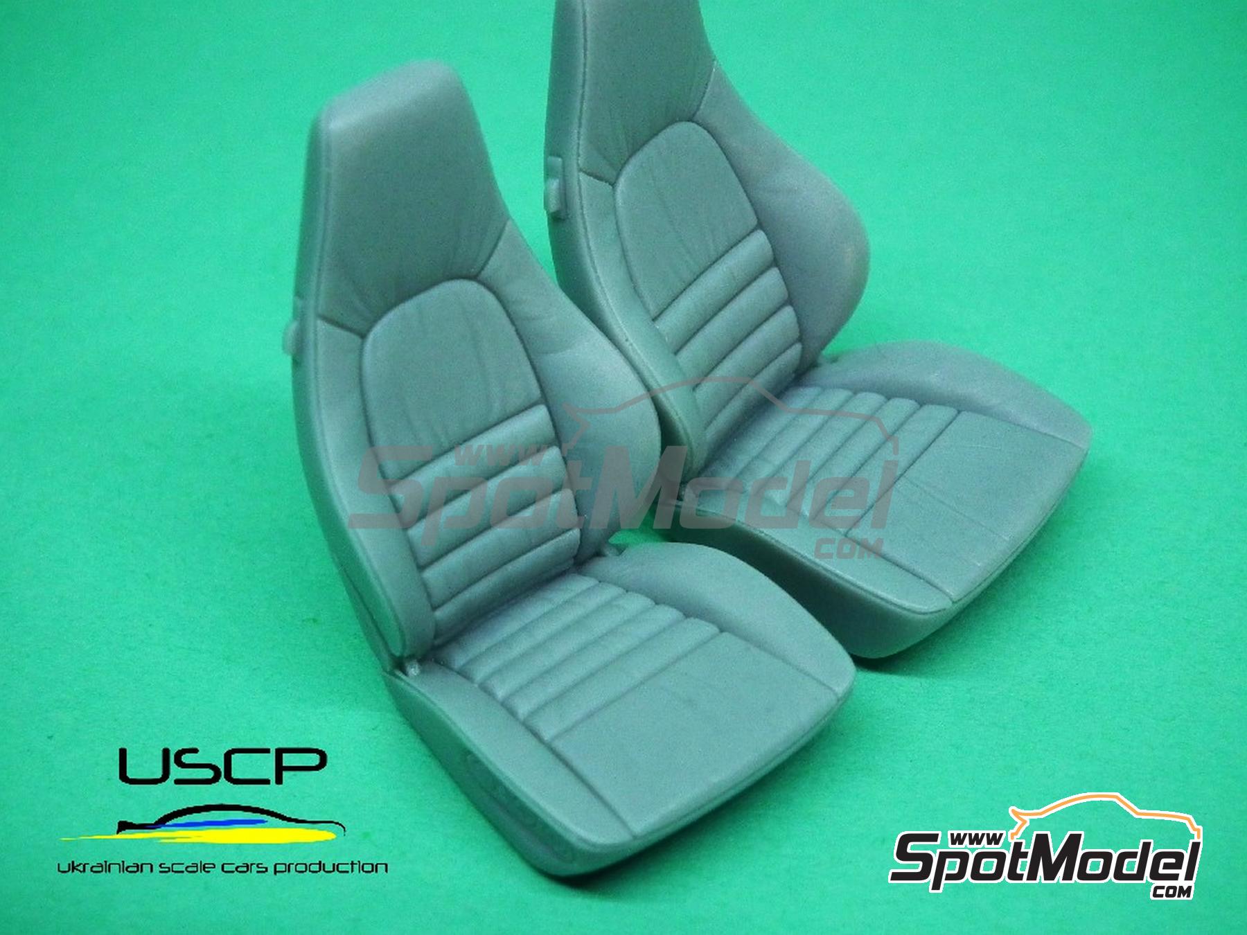 Image 5: Asientos cl&aacute;sicos de cuero Porsche | Asientos en escala&nbsp;1/24 fabricado por USCP (ref.&nbsp;24A072)
