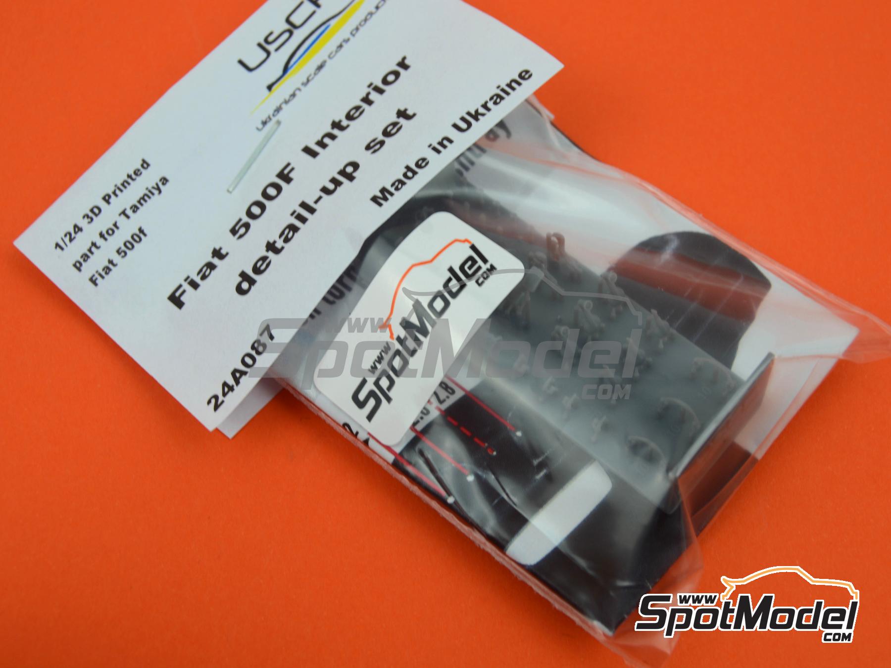 Image 11: Fiat 500F - Detallado interior | Set de mejora y detallado en escala 1/24 fabricado por USCP (ref. 24A087)