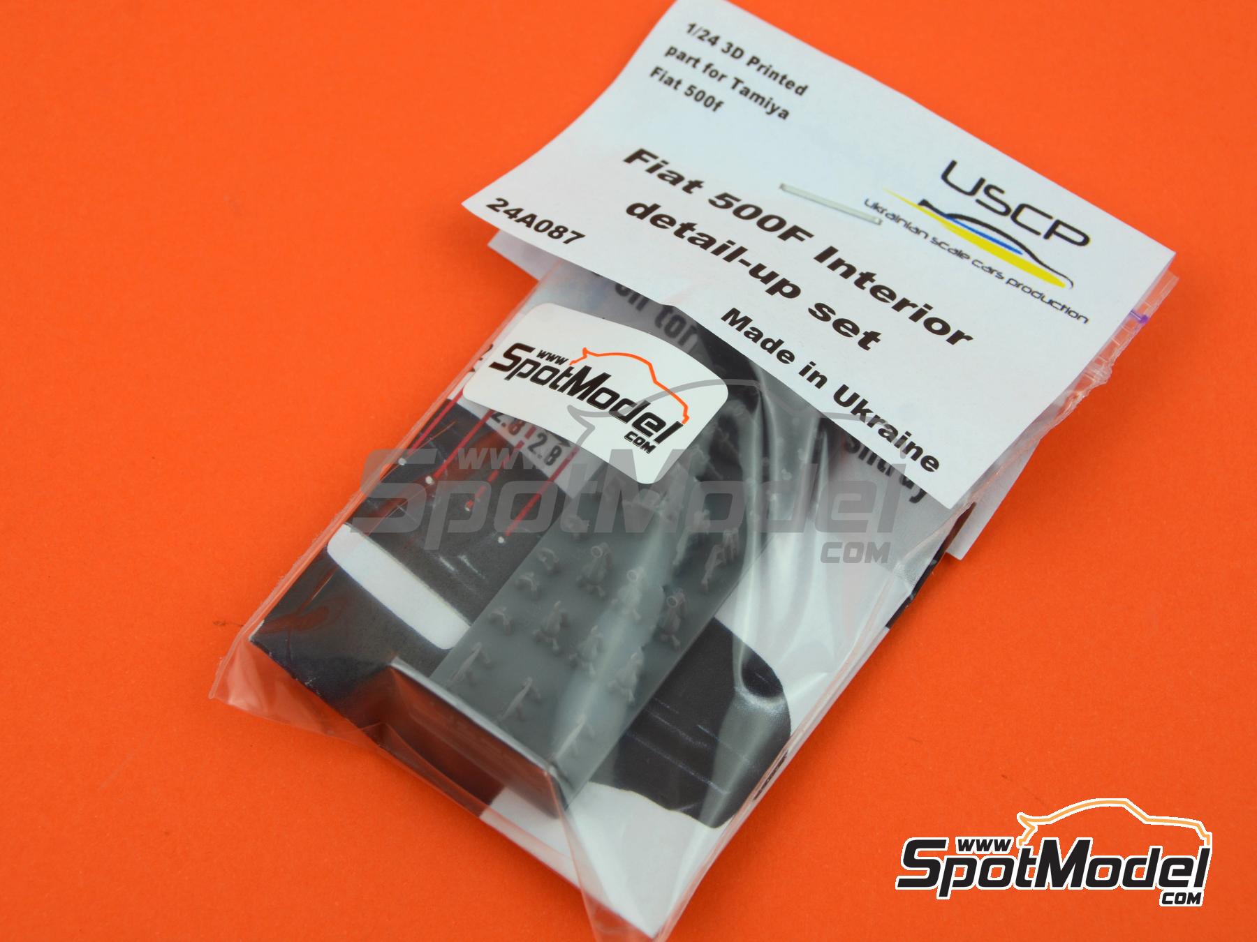 Image 12: Fiat 500F - Detallado interior | Set de mejora y detallado en escala 1/24 fabricado por USCP (ref. 24A087)