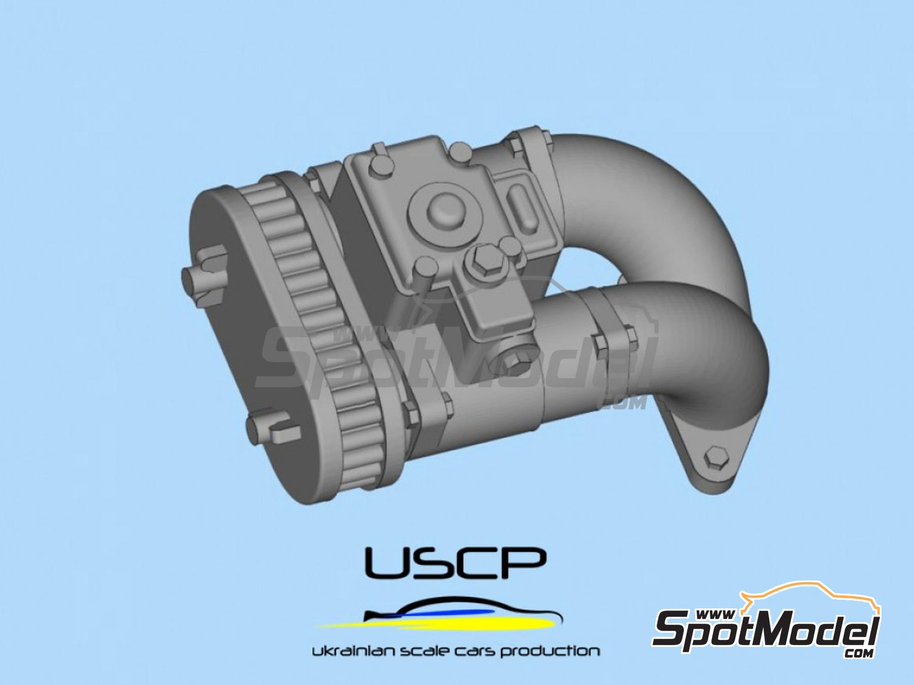 Image 2: Abarth 695 Weber Carburetor set | Detail in 1/24 scale manufactured by USCP (ref. 24A091)