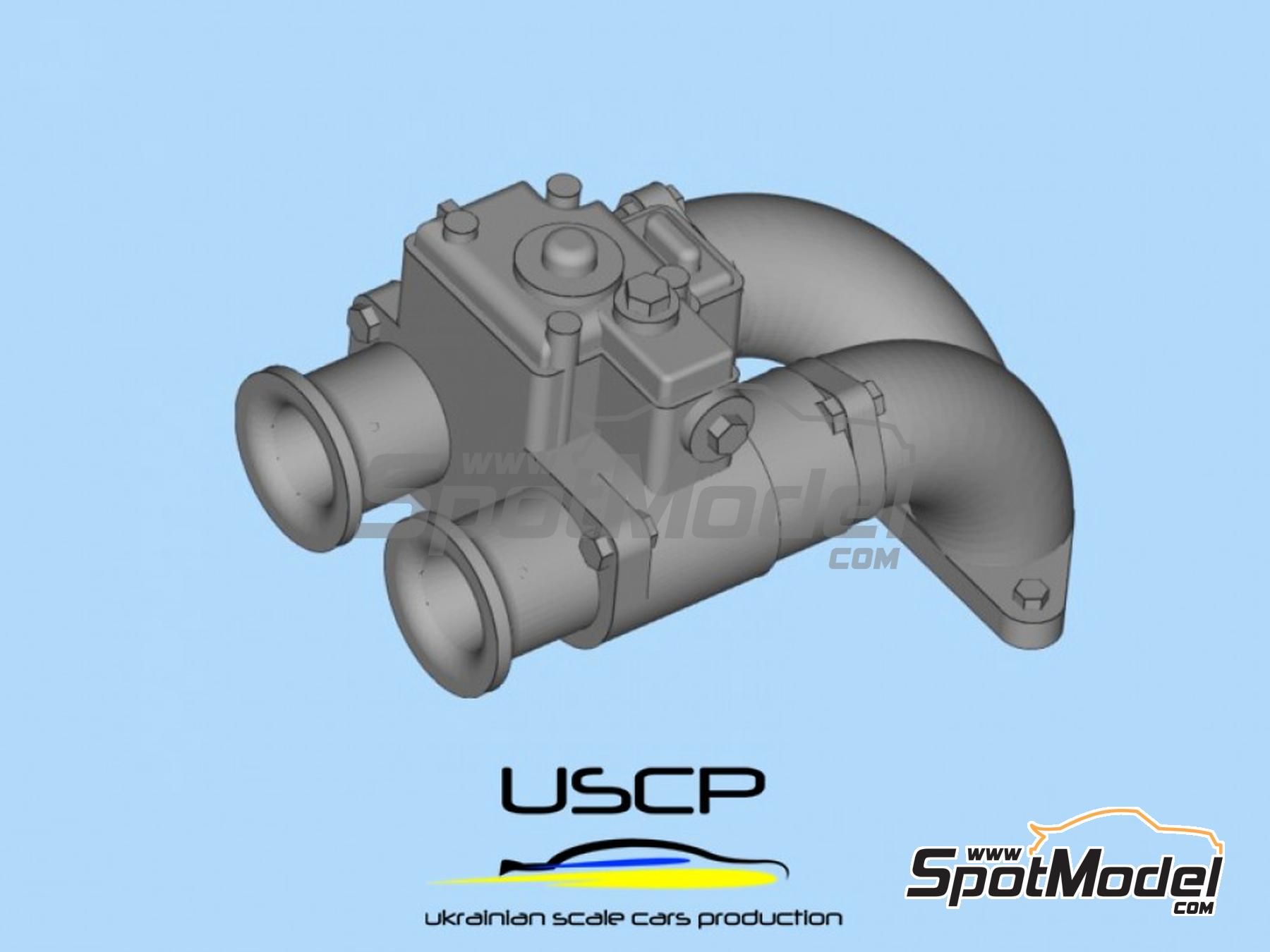 Image 4: Abarth 695 Weber Carburetor set | Detail in 1/24 scale manufactured by USCP (ref. 24A091)