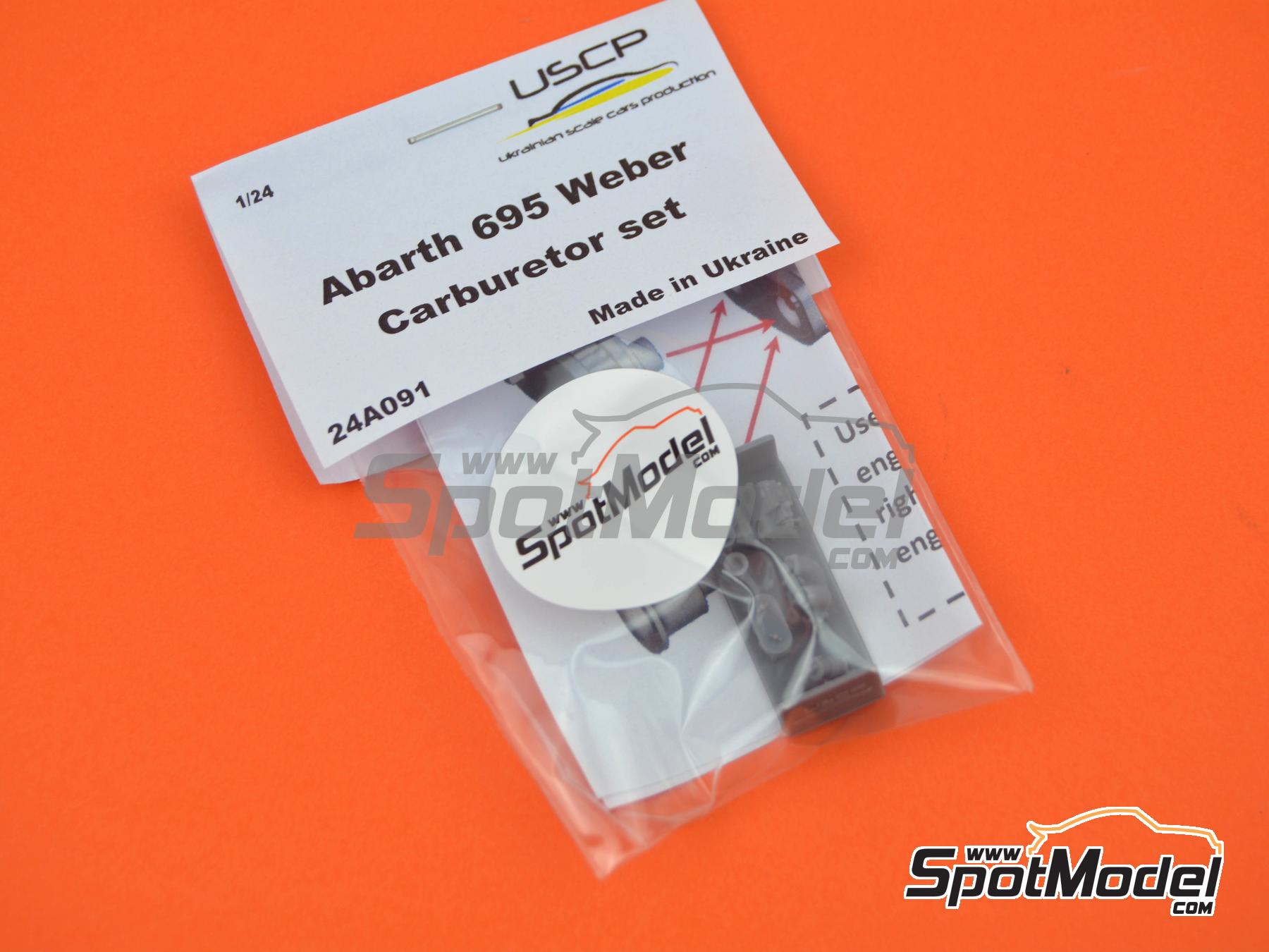 Image 11: Abarth 695 Weber Carburetor set | Detail in 1/24 scale manufactured by USCP (ref. 24A091)