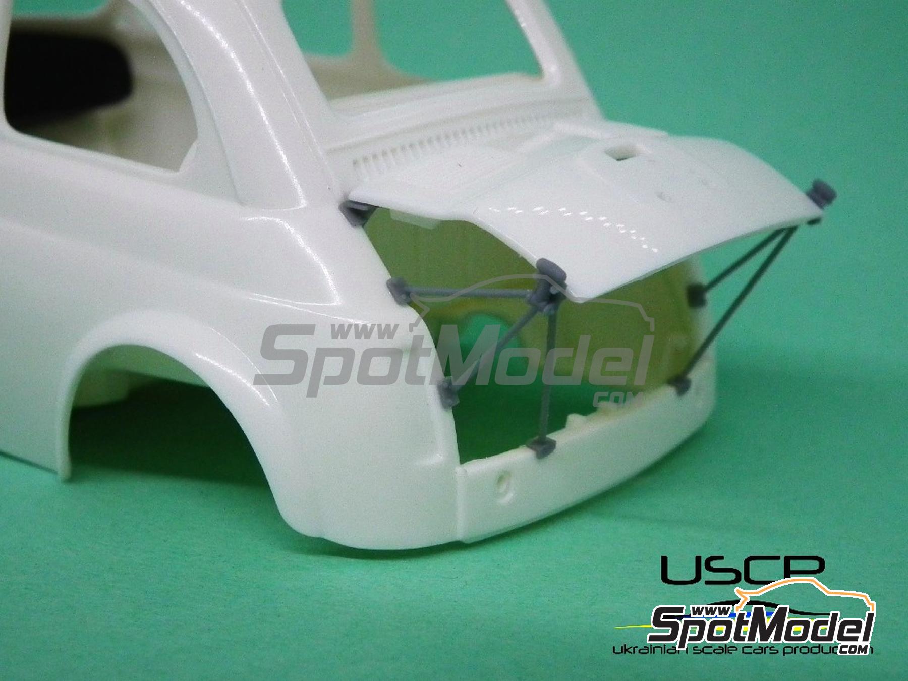 Image 1: Soportes de capó para Abarth 695 | Detalle en escala 1/24 fabricado por USCP (ref. 24A092)