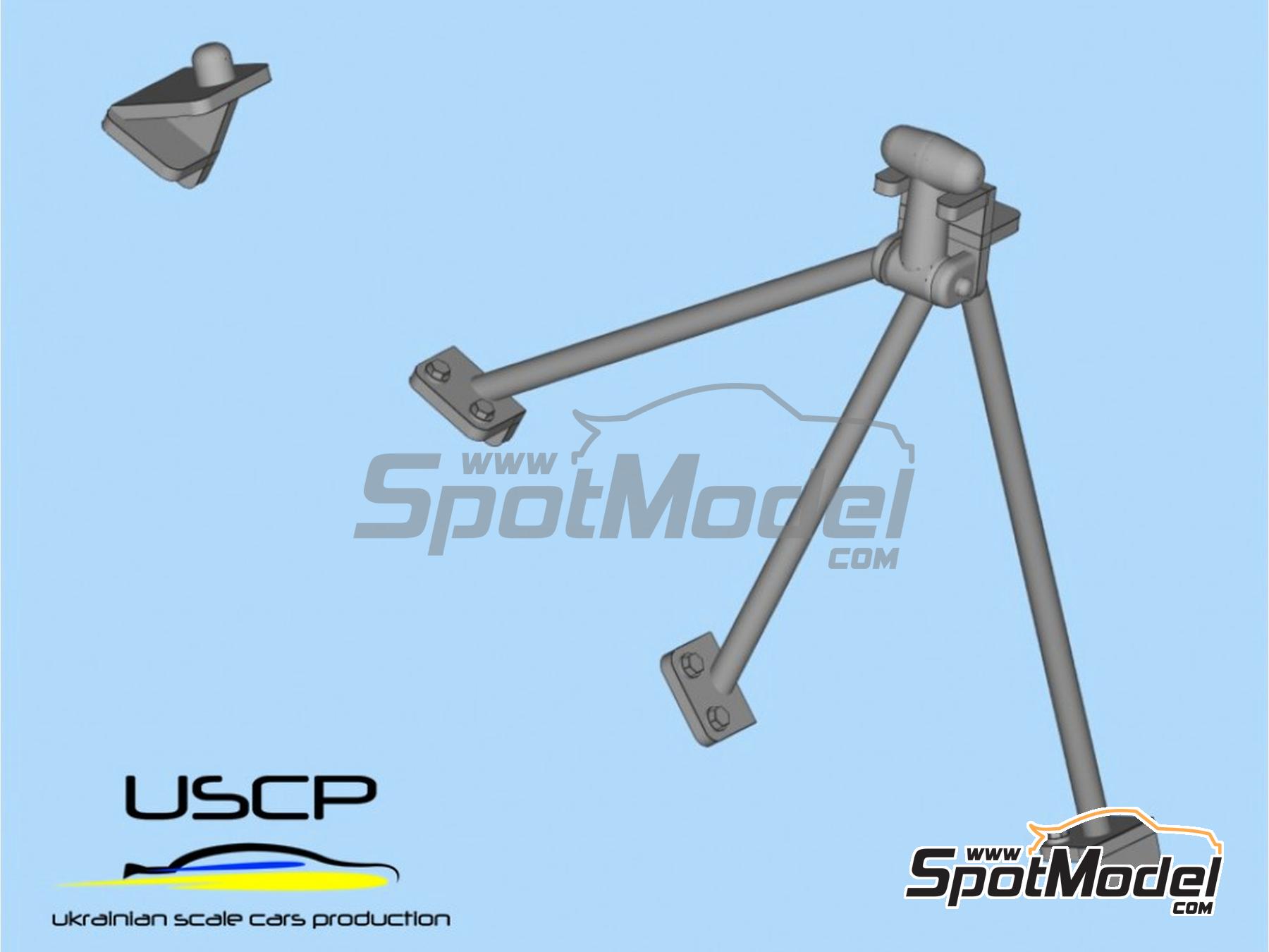 Image 6: Soportes de capó para Abarth 695 | Detalle en escala 1/24 fabricado por USCP (ref. 24A092)