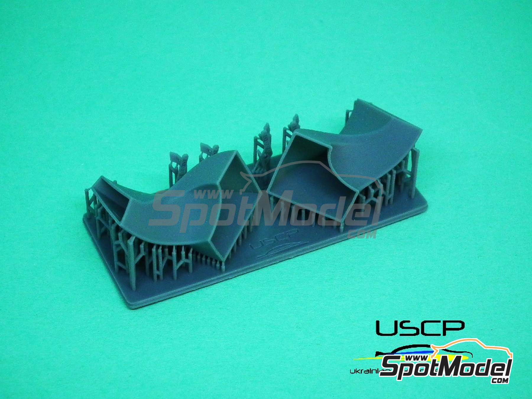 Image 1: Peugeot 205 T16 - Rear Air scoops | Detail in 1/24 scale manufactured by USCP (ref.&nbsp;24A094)