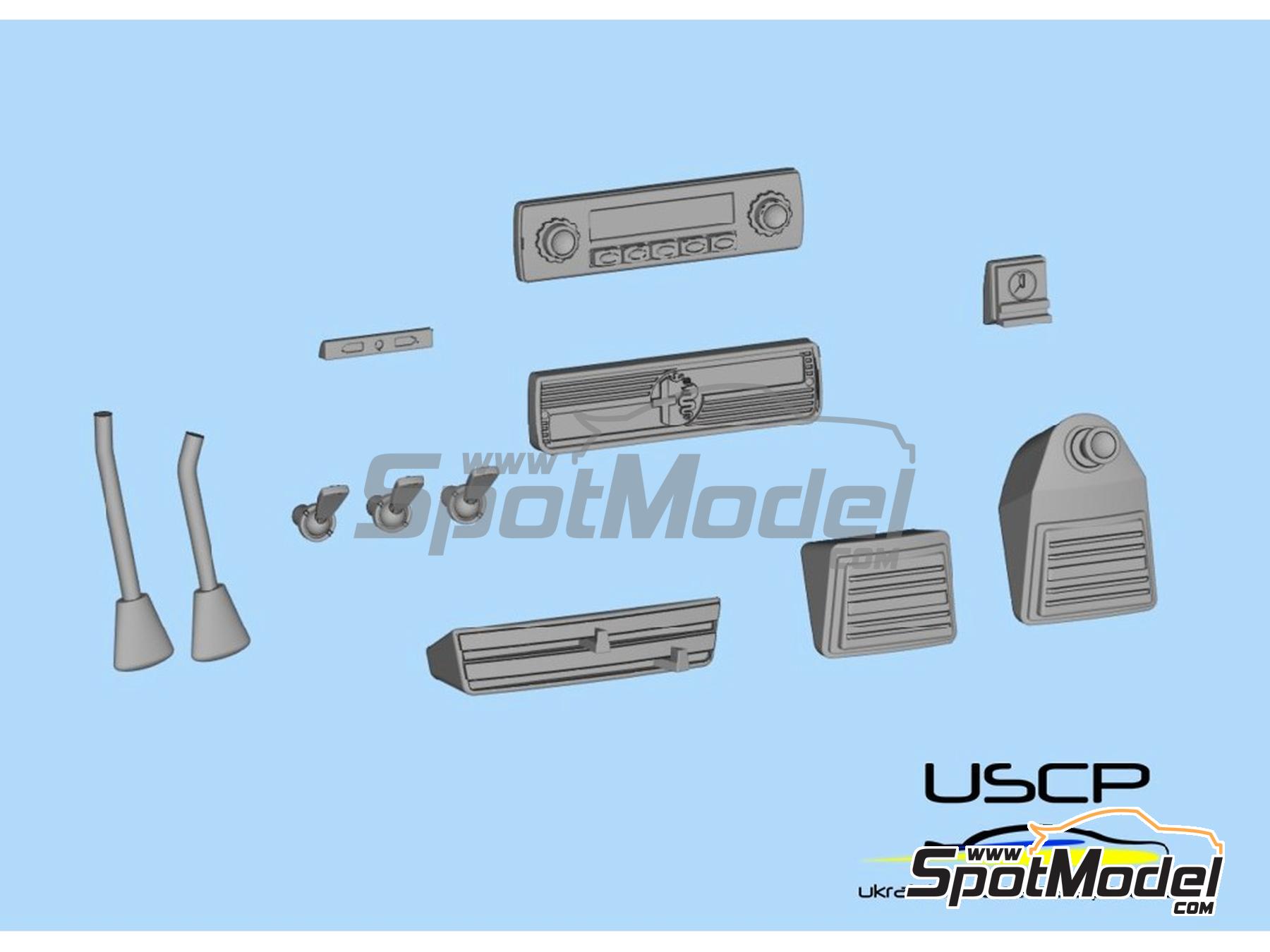 Image 9: Alfa Romeo Giulia Sprint GTA Interior detail-up | Detail up set in 1/24 scale manufactured by USCP (ref.&nbsp;24A096)