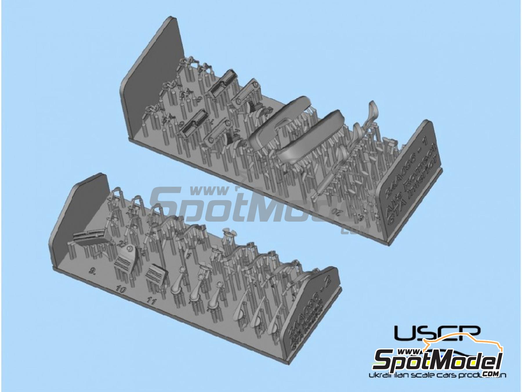 Image 12: Alfa Romeo Giulia Sprint GTA Interior detail-up | Detail up set in 1/24 scale manufactured by USCP (ref.&nbsp;24A096)