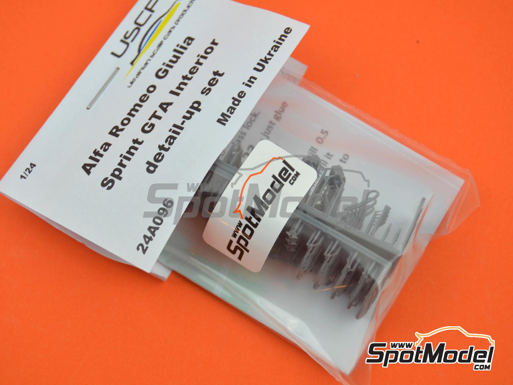 Image 13: Alfa Romeo Giulia Sprint GTA Interior detail-up | Detail up set in 1/24 scale manufactured by USCP (ref.&nbsp;24A096)