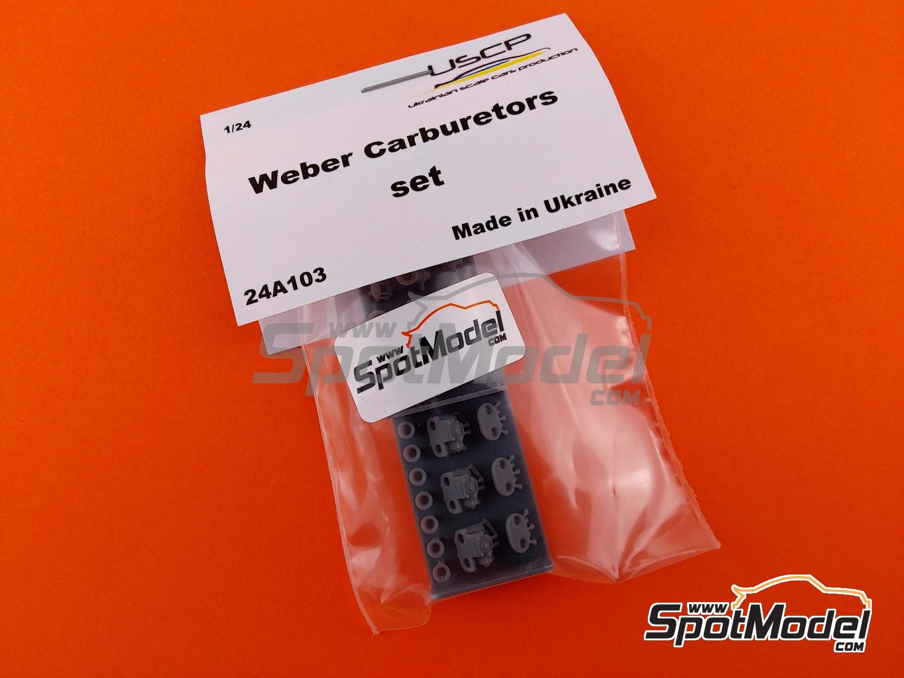 Image 10: Weber Carburetor set | Detail in 1/24 scale manufactured by USCP (ref. 24A103)