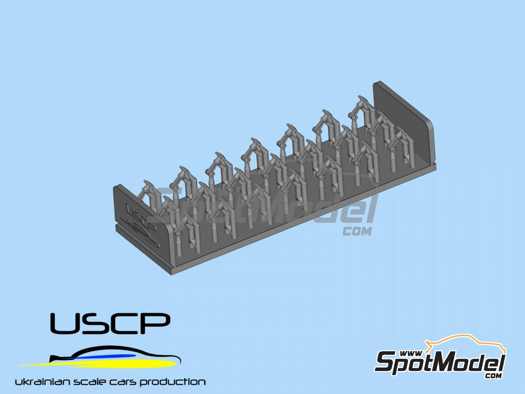 Image 1: Hebillas cierre cap&oacute; en T | Cierres de capot en escala&nbsp;1/24 fabricado por USCP (ref.&nbsp;24A107)