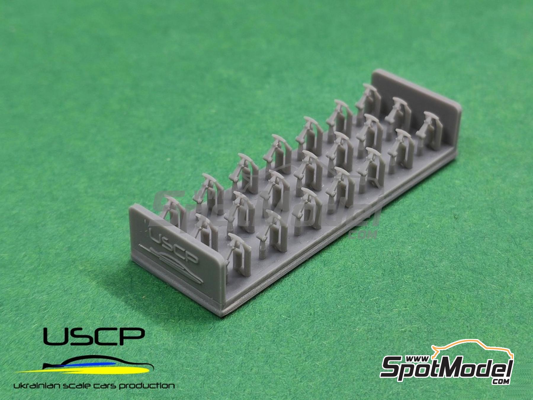 Image 2: Hebillas cierre cap&oacute; en T | Cierres de capot en escala&nbsp;1/24 fabricado por USCP (ref.&nbsp;24A107)