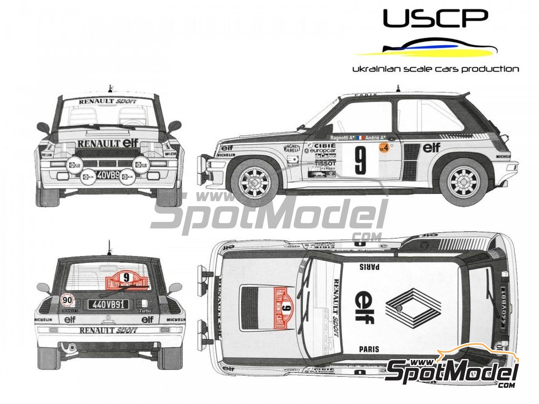 DECALS 1/43 RENAULT MASTER ASSISTANCE RENAULT SPORT TEAM - COLORADO