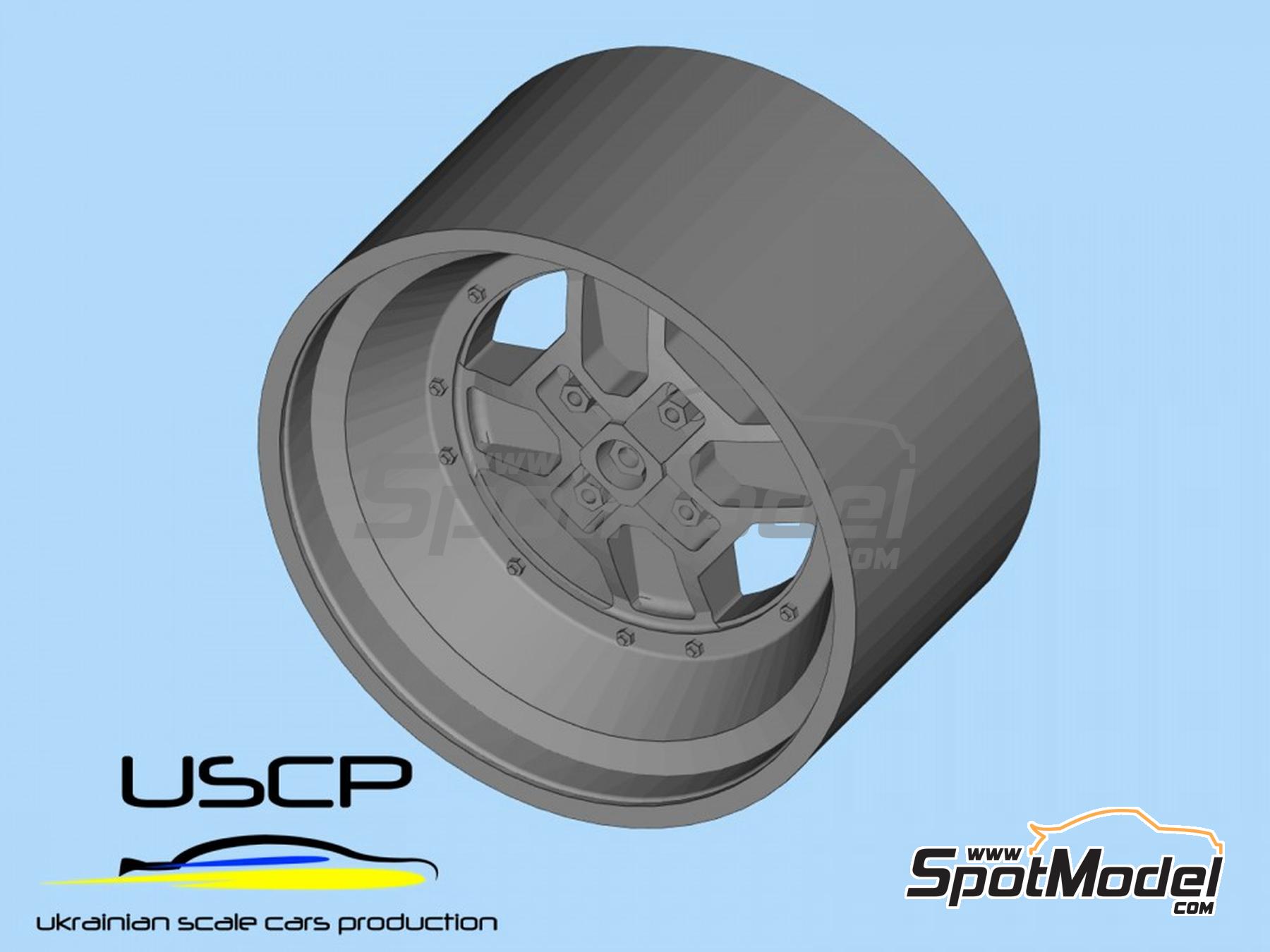 Image 1: Abarth 131 Rally 14 inch | Rims and tyres set in 1/24 scale manufactured by USCP (ref. 24P001)