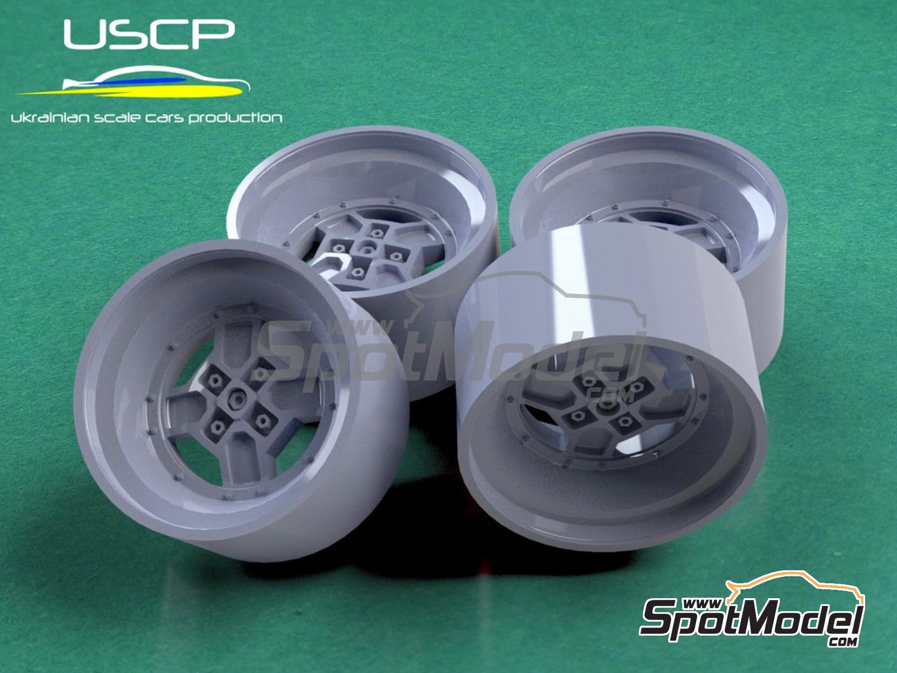Image 4: Abarth 131 Rally 14 inch | Rims and tyres set in 1/24 scale manufactured by USCP (ref. 24P001)