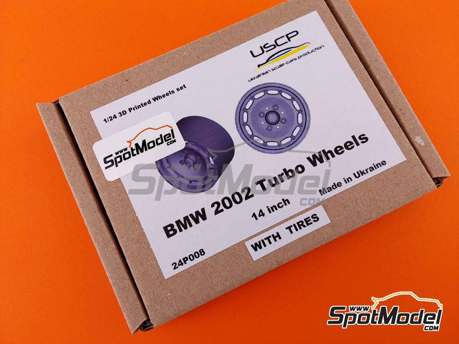 Image 4: BMW 2002 Turbo 14 inches | Rims and tyres set in 1/24 scale manufactured by USCP (ref.&nbsp;24P008)