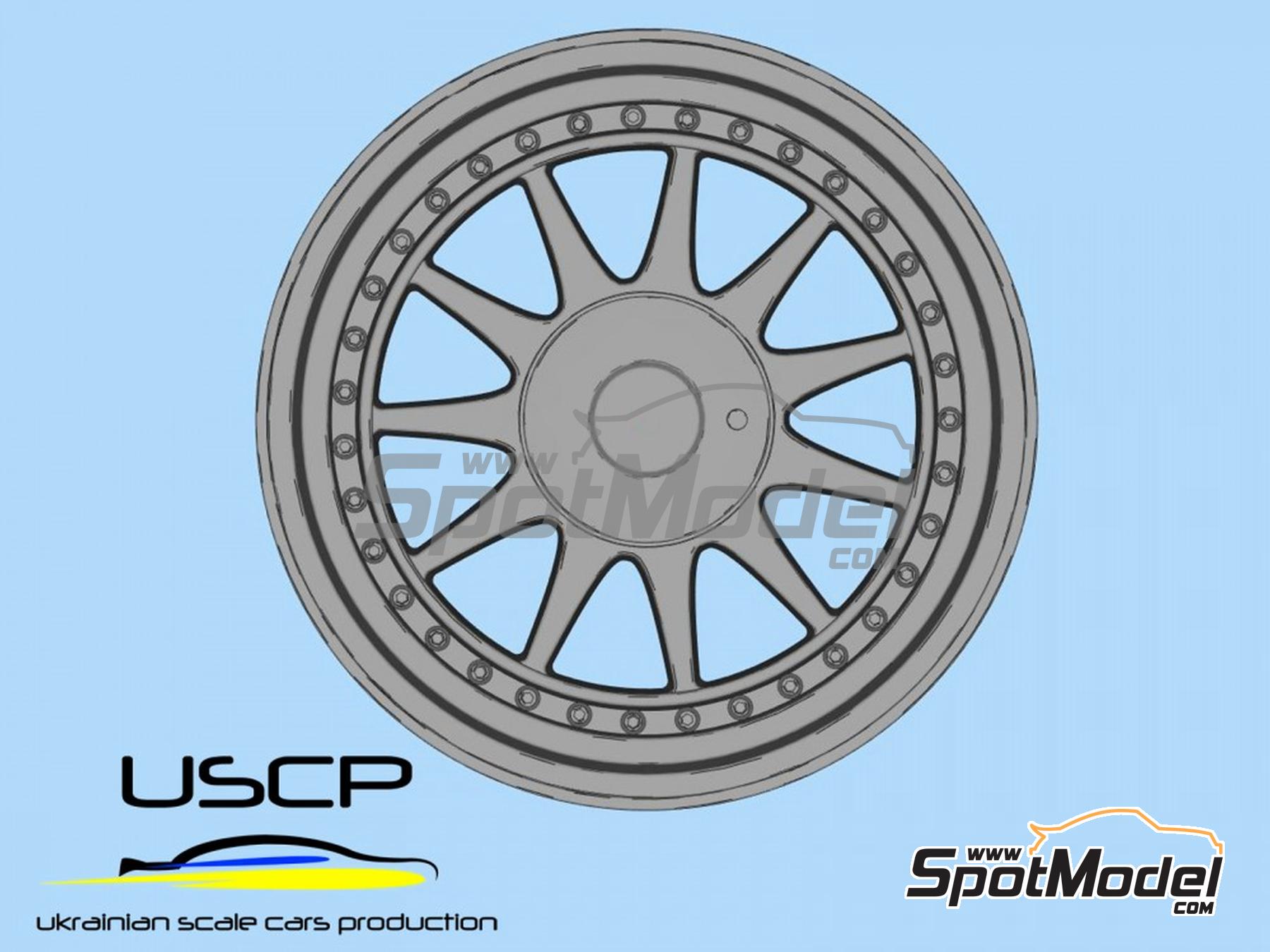 Image 4: Hartge 17 inch | Rims and tyres set in 1/24 scale manufactured by USCP (ref. 24P025)