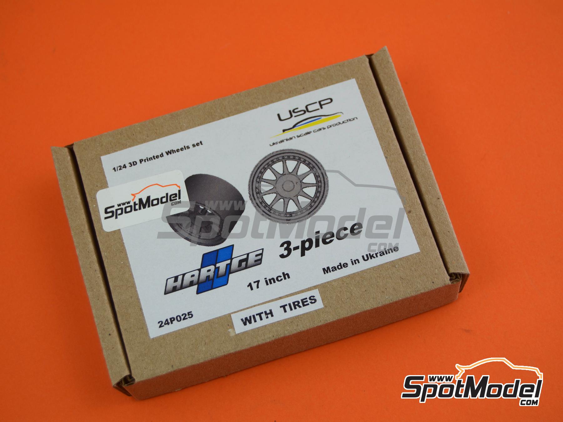 Image 5: Hartge 17 inch | Rims and tyres set in 1/24 scale manufactured by USCP (ref. 24P025)