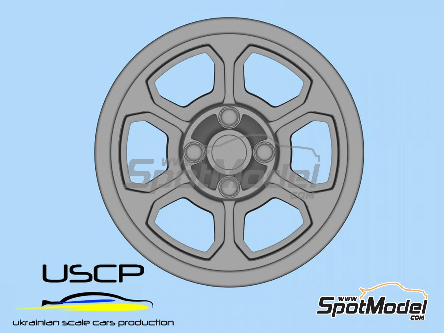 Image 2: Momo Vega 14 inch | Rims and tyres set in 1/24 scale manufactured by USCP (ref.&nbsp;24P030)