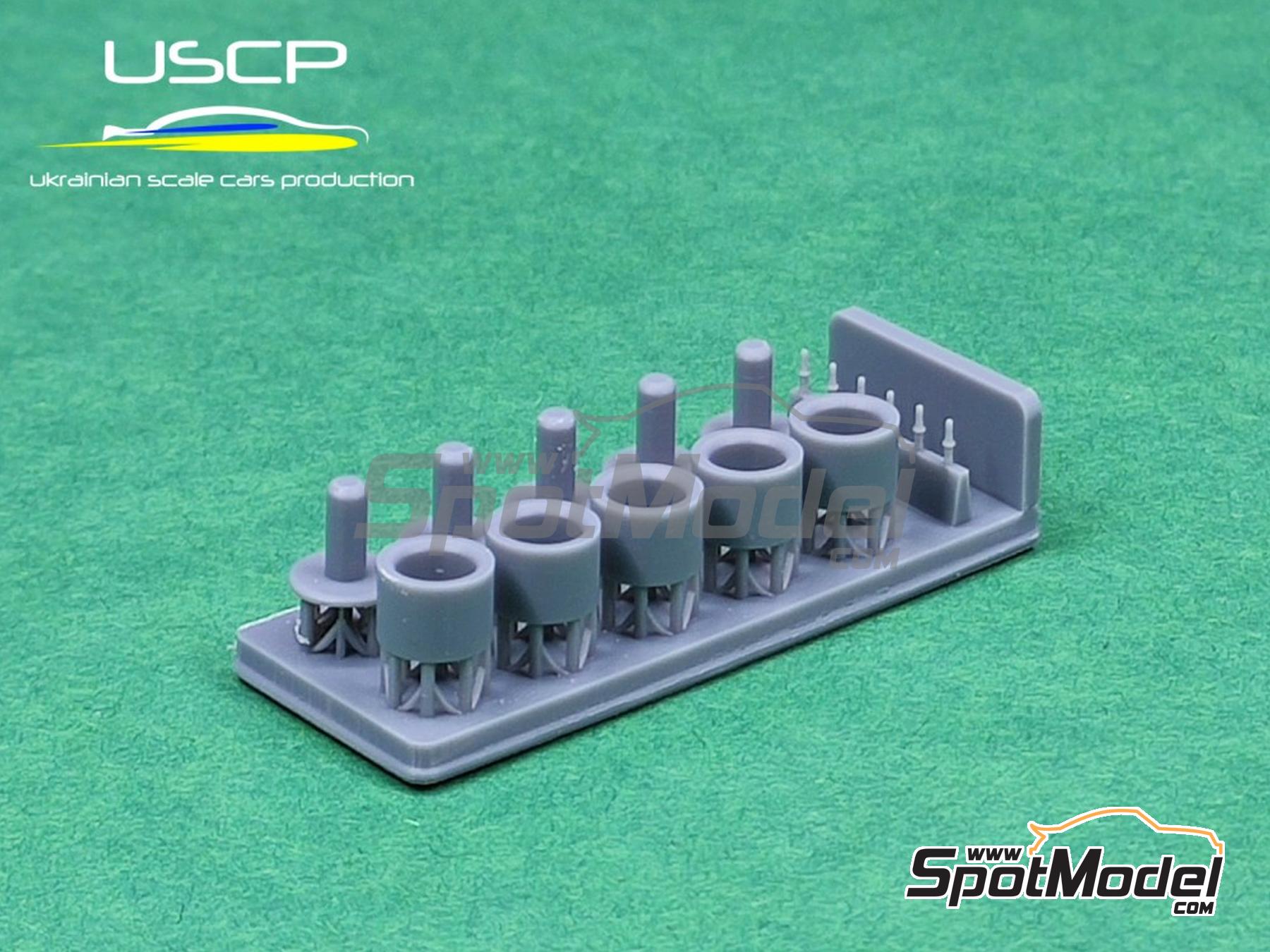 Image 2: Porsche Panamera Sport Design 21 pulgadas | Set de llantas y neum&aacute;ticos en escala&nbsp;1/24 fabricado por USCP (ref.&nbsp;24P037)