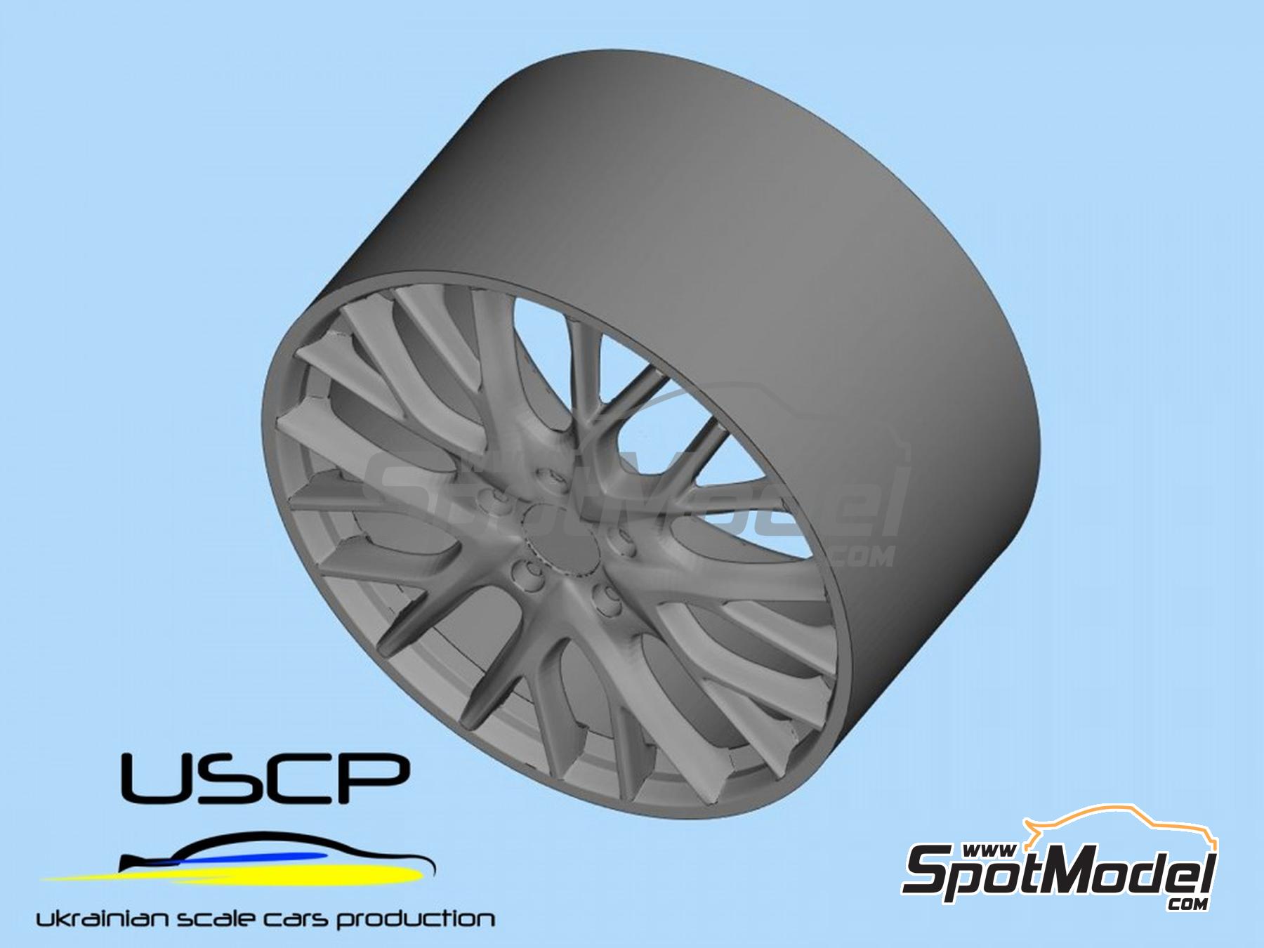 Image 4: Porsche Panamera Sport Design 21 pulgadas | Set de llantas y neum&aacute;ticos en escala&nbsp;1/24 fabricado por USCP (ref.&nbsp;24P037)