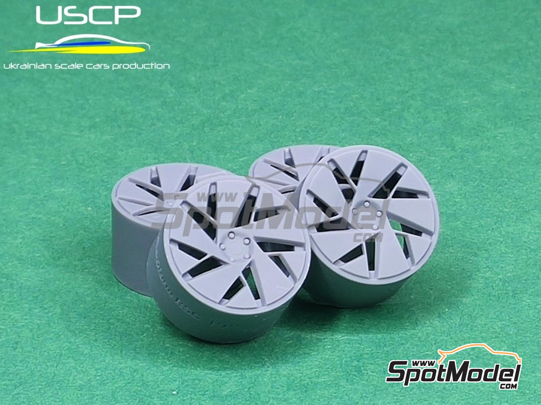 Image 1: Rotiform RSC 19 pulgadas | Set de llantas y neum&aacute;ticos en escala&nbsp;1/24 fabricado por USCP (ref.&nbsp;24P043)