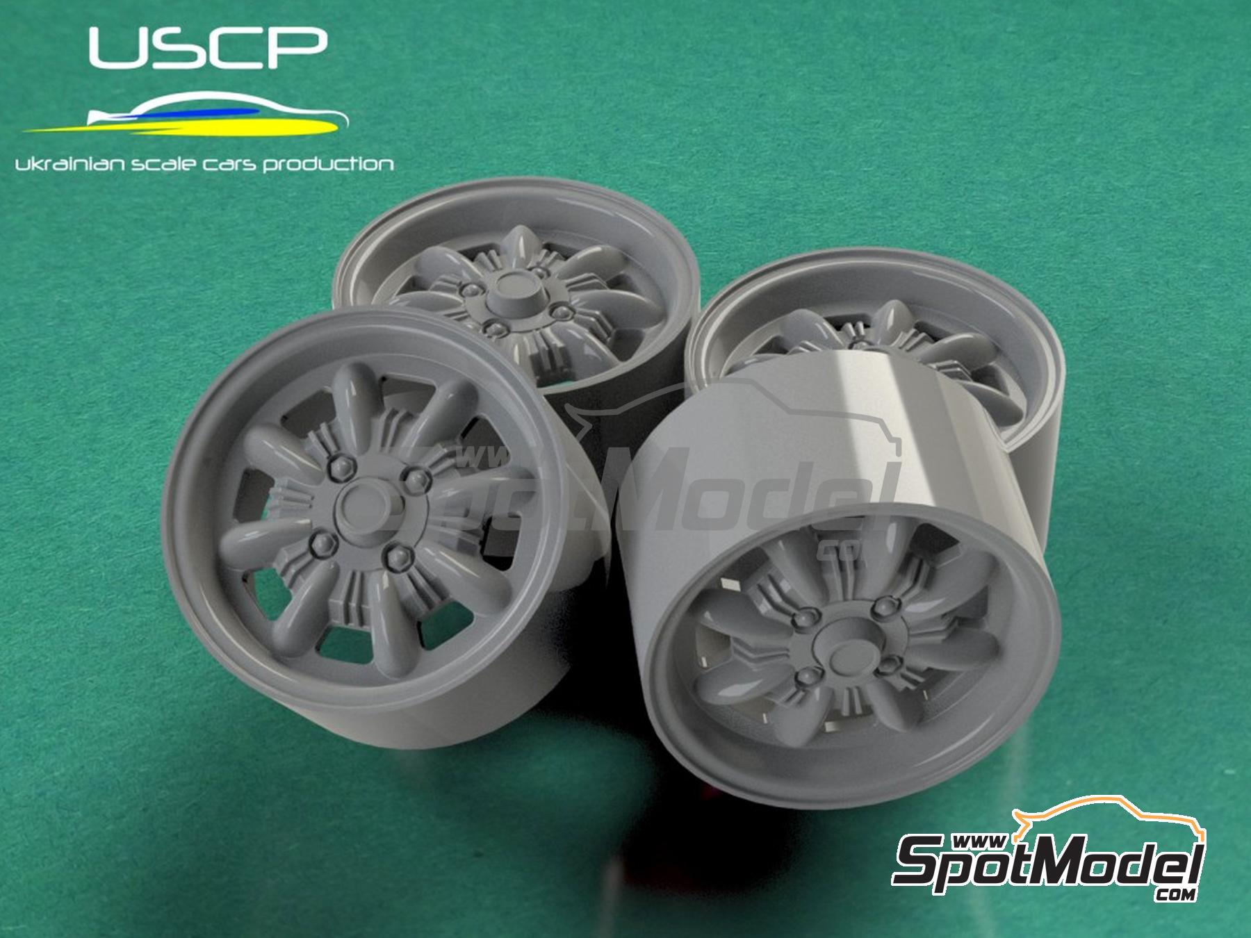 Image 4: Minilite Double Fin 14 pulgadas | Set de llantas y neum&aacute;ticos en escala&nbsp;1/24 fabricado por USCP (ref.&nbsp;24P049)
