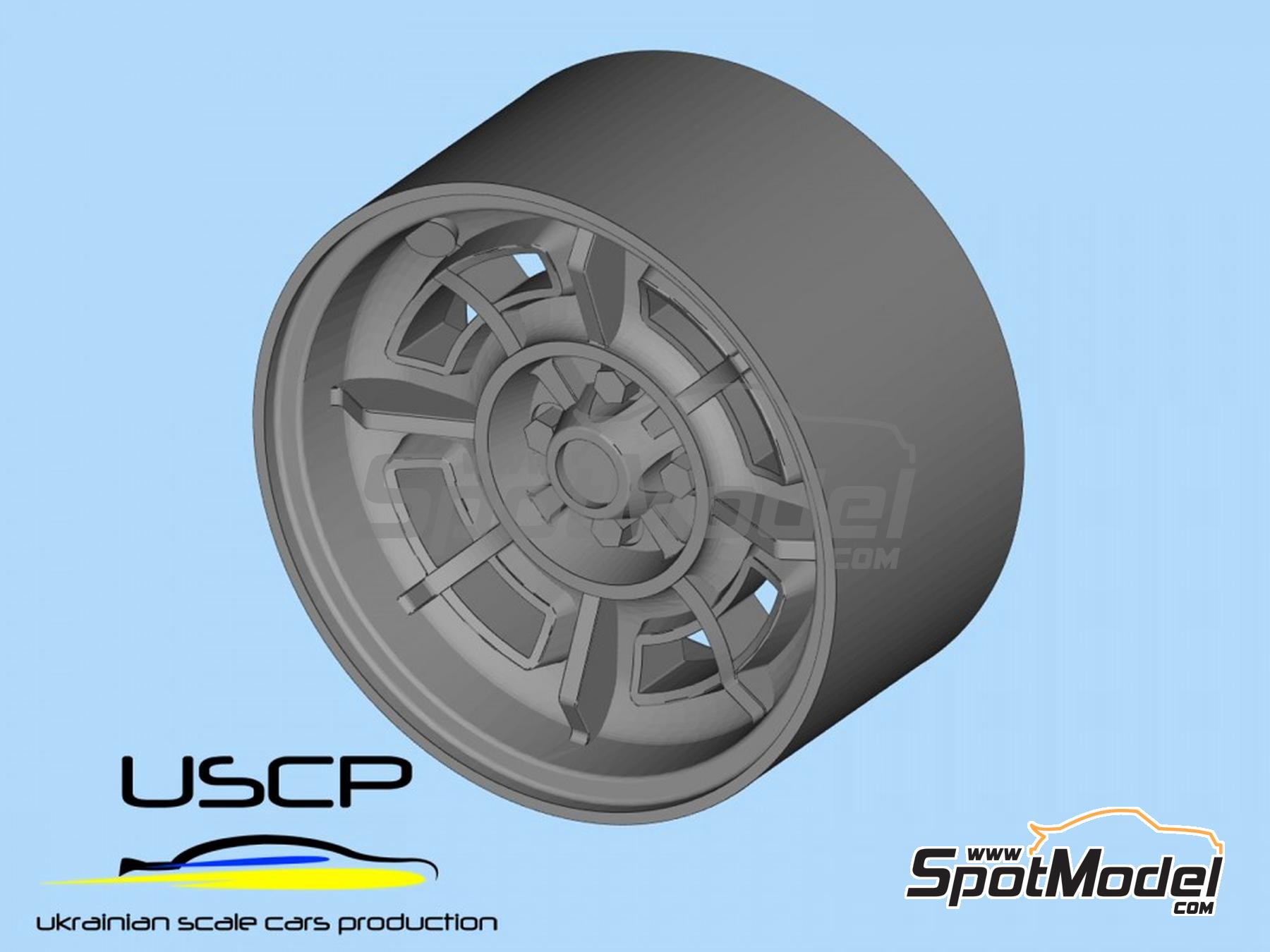 Image 1: Cromodora CD68 14 pulgadas | Set de llantas y neum&aacute;ticos en escala&nbsp;1/24 fabricado por USCP (ref.&nbsp;24P071)