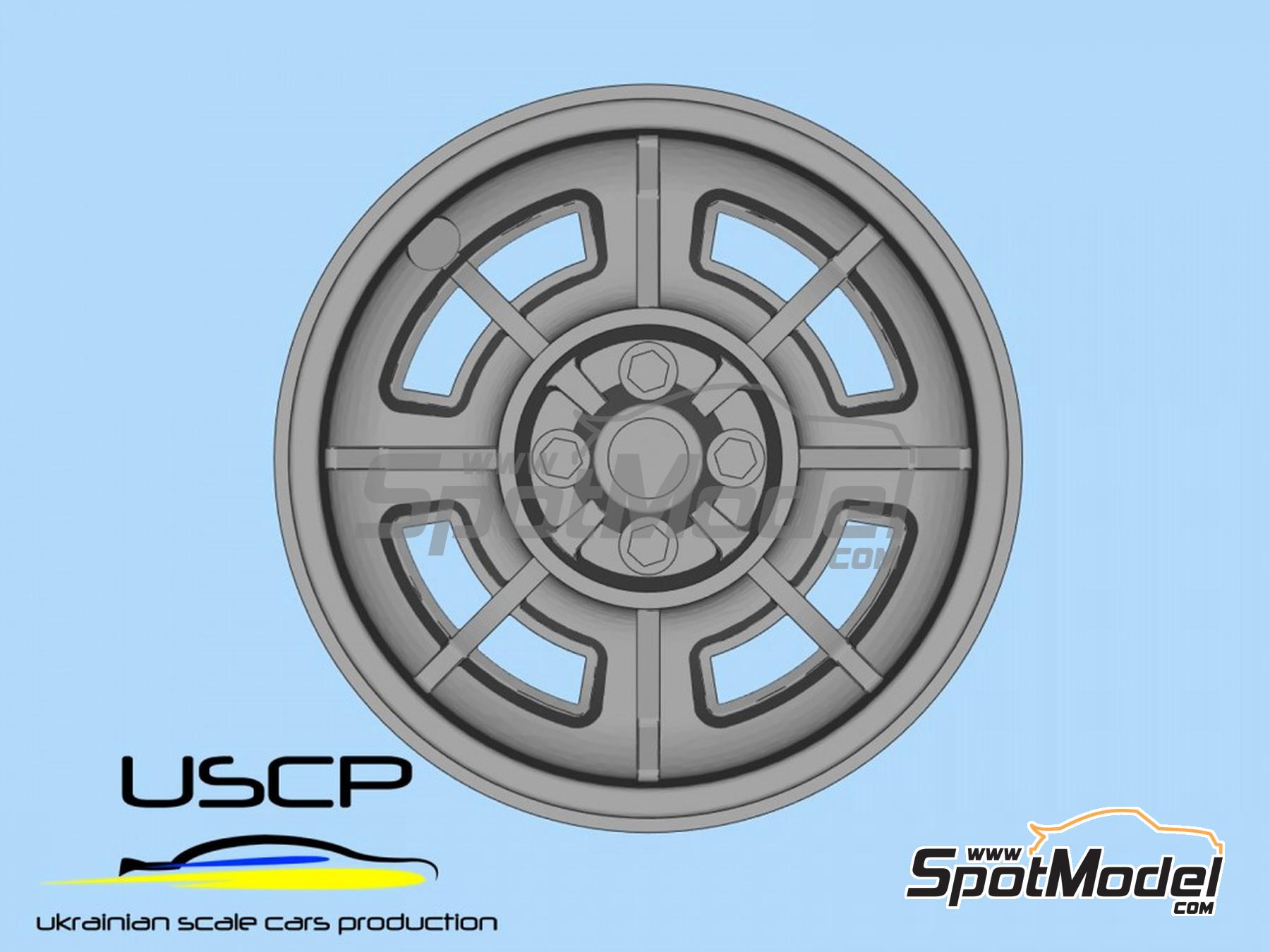 Image 2: Cromodora CD68 14 pulgadas | Set de llantas y neum&aacute;ticos en escala&nbsp;1/24 fabricado por USCP (ref.&nbsp;24P071)