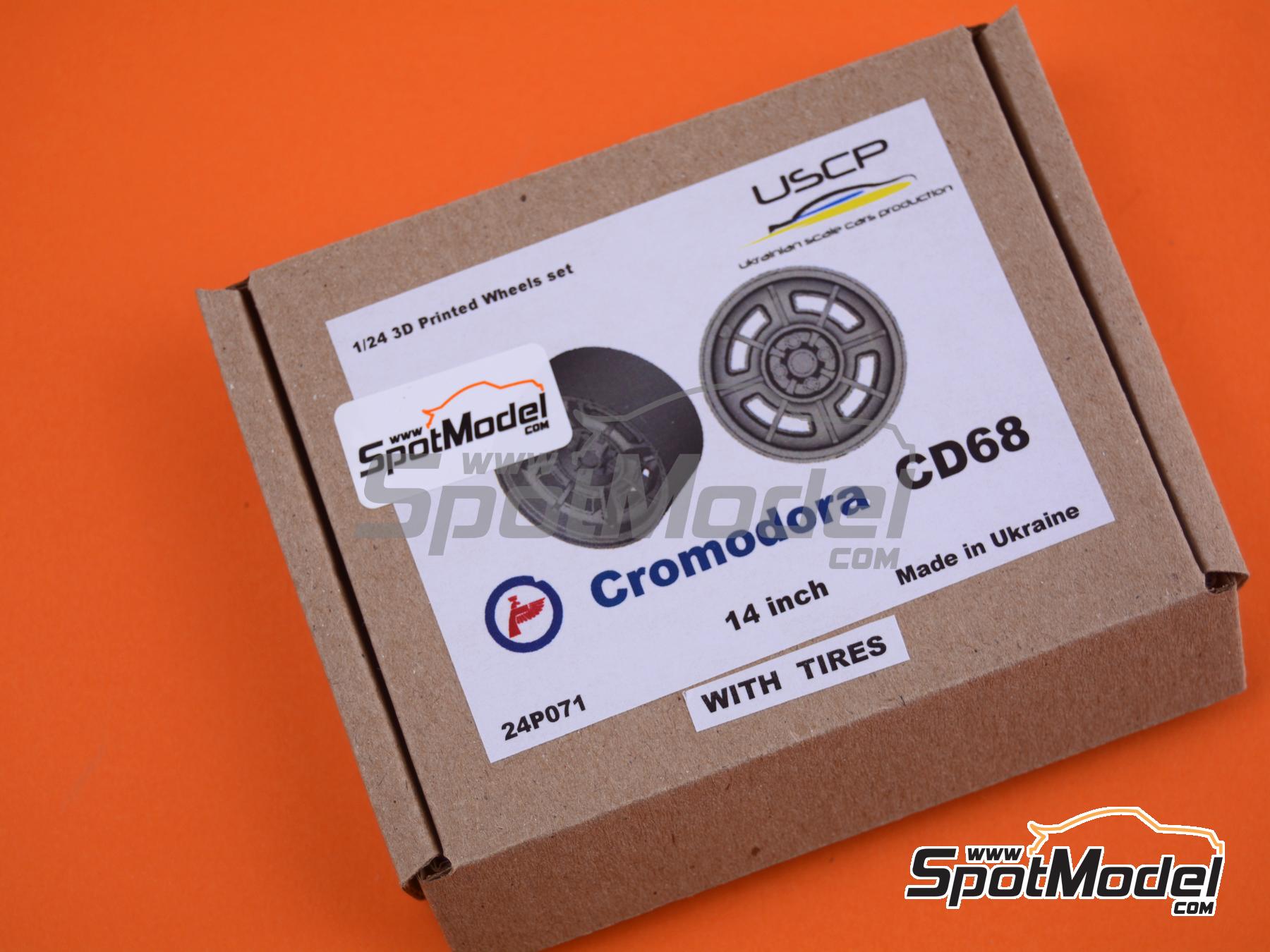 Image 4: Cromodora CD68 14 pulgadas | Set de llantas y neum&aacute;ticos en escala&nbsp;1/24 fabricado por USCP (ref.&nbsp;24P071)