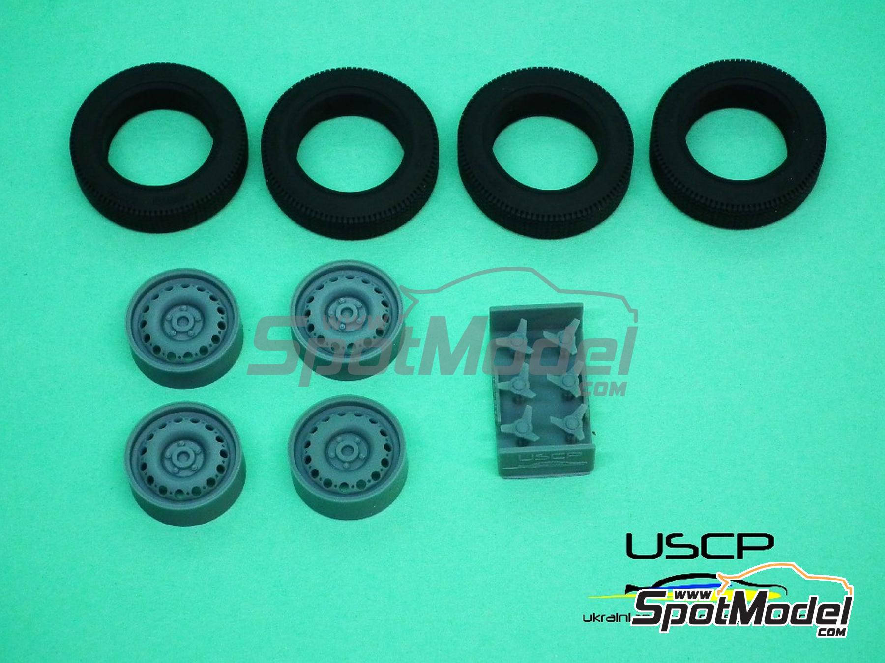 Image 2: Dunlop Racing 16 inch | Rims and tyres set in 1/24 scale manufactured by USCP (ref.&nbsp;24P080)