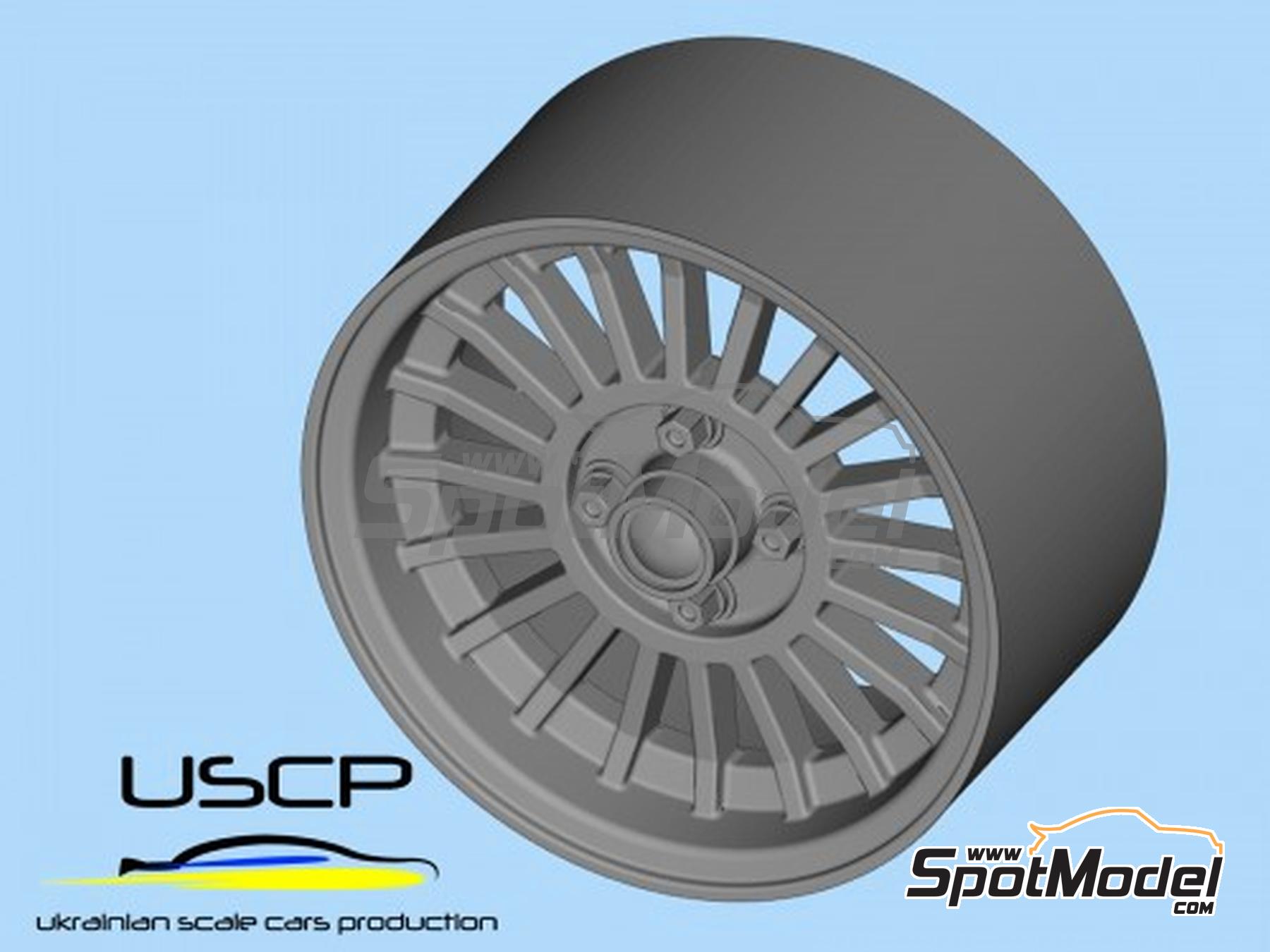 Image 1: Alpina 14 pulgadas | Set de llantas y neumáticos en escala 1/24 fabricado por USCP (ref. 24P081)