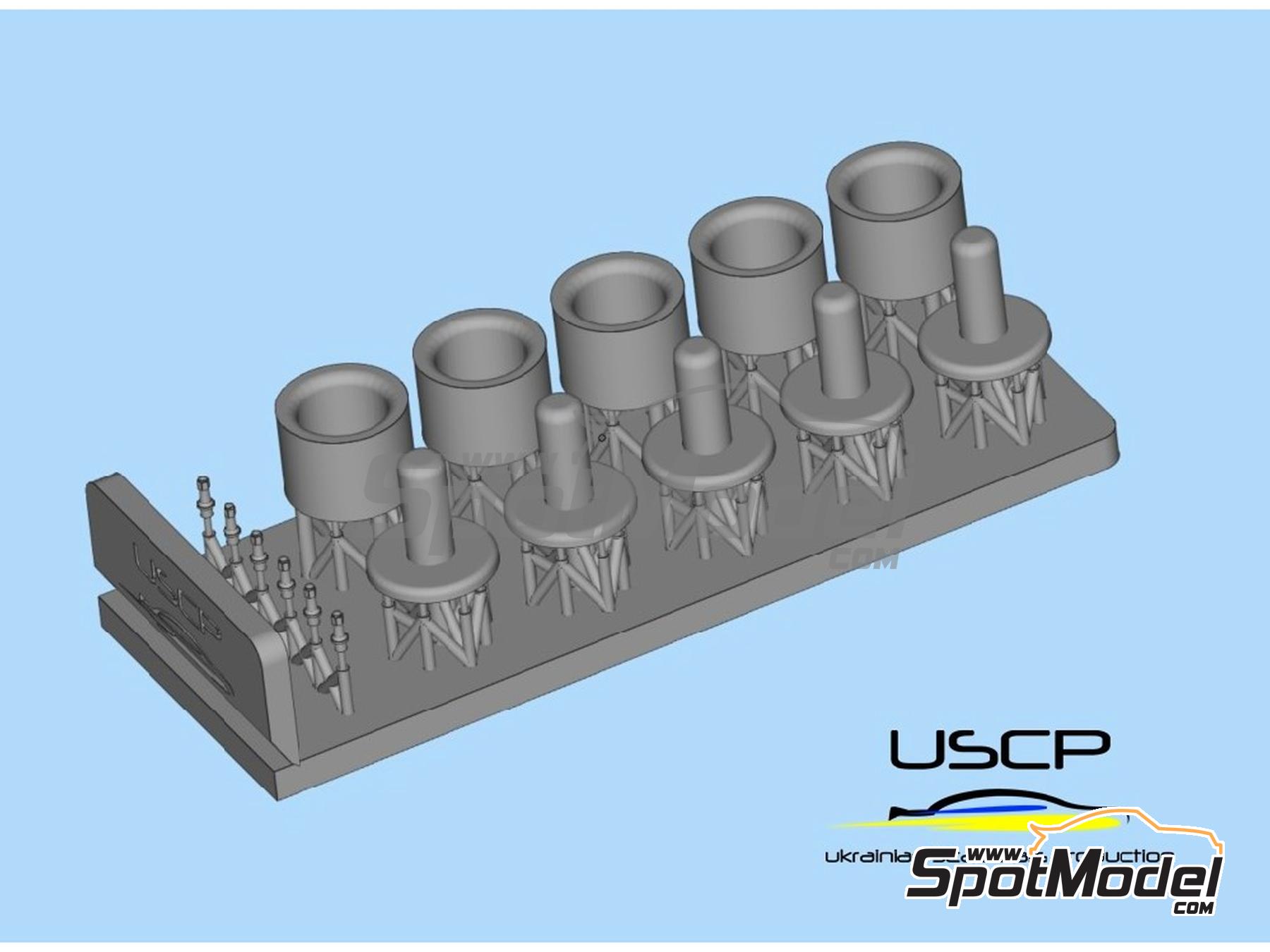 Image 3: Gotti 4 spokes 14 inches | Rims and tyres set in 1/24 scale manufactured by USCP (ref.&nbsp;24P083)